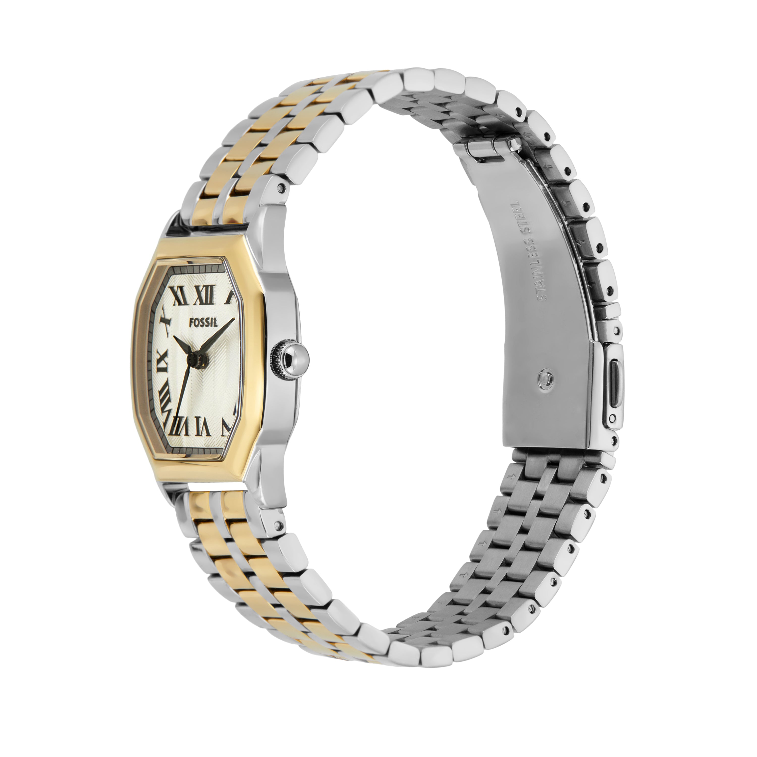 Fossil Harlow Two Tone Stainless Steel Cream Dial Watch ES5362