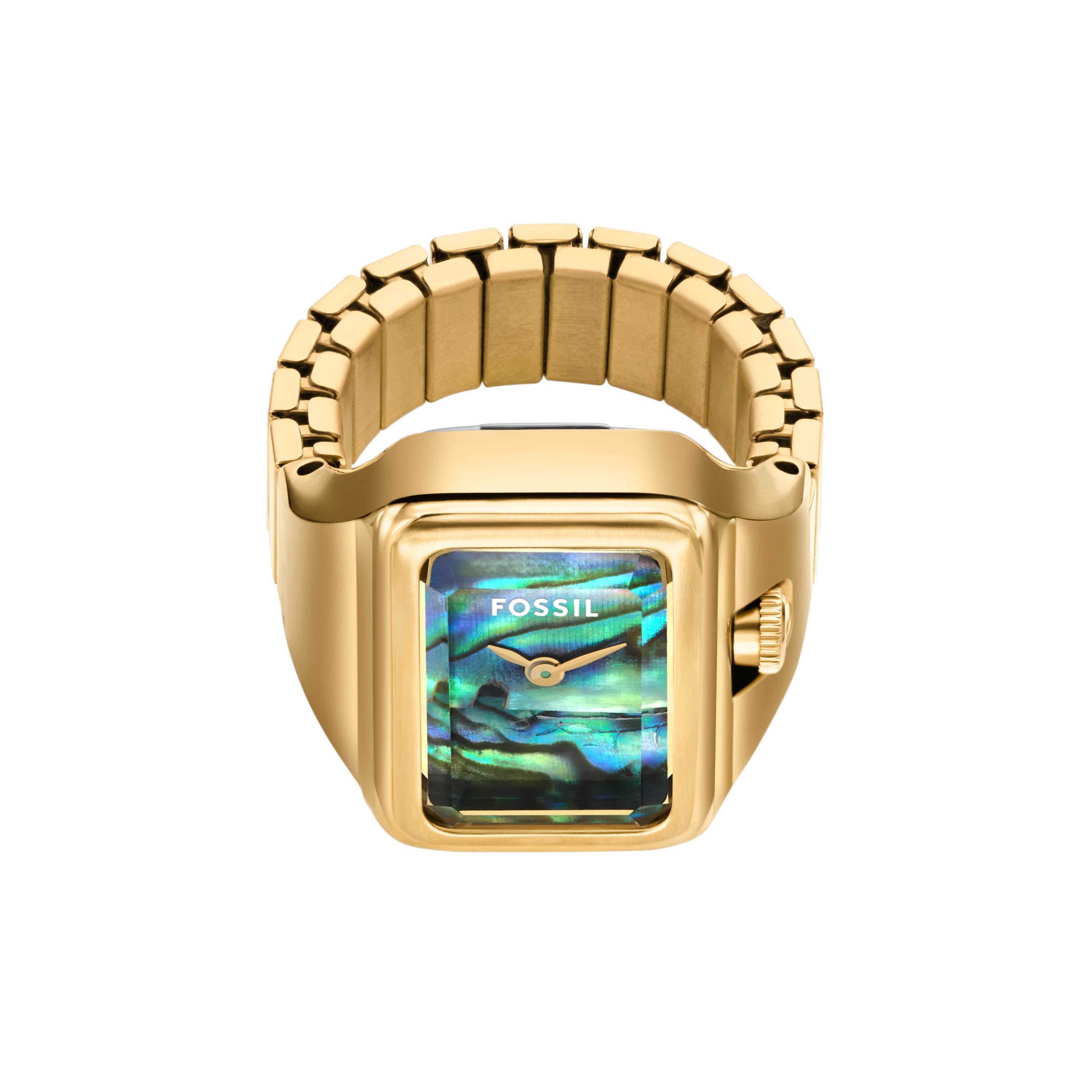 Fossil Raquel Two-Hand Stainless Steel Ring Watch ES5411