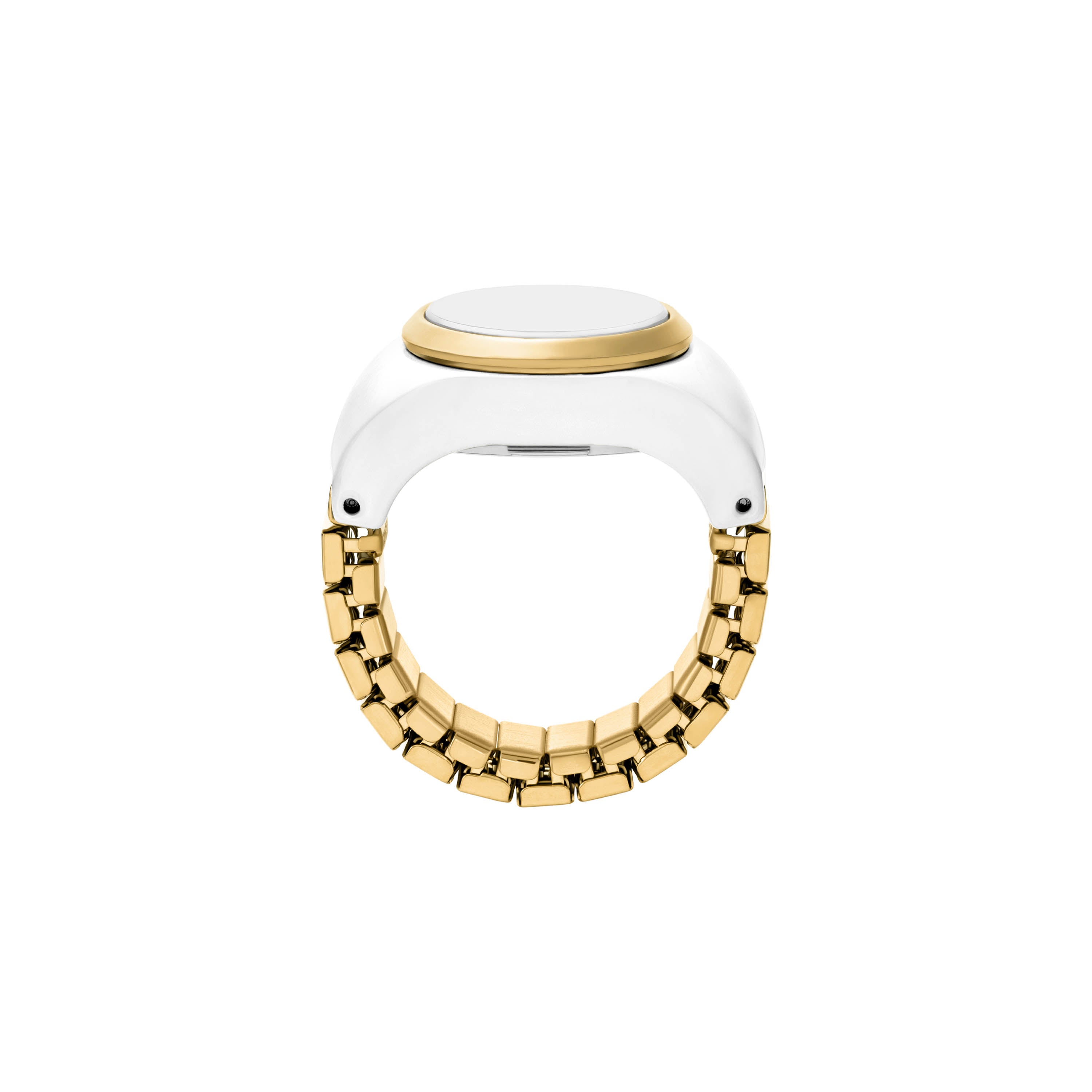 Fossil Two-Hand Gold Stainless Steel Ring Watch ES5412