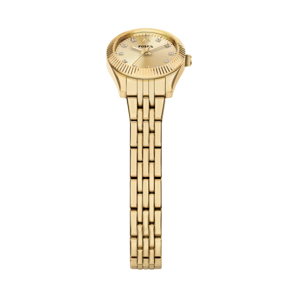 Fossil Scarlette Mini Three-Hand Gold-Tone Stainless Steel Women's Watch ES5474