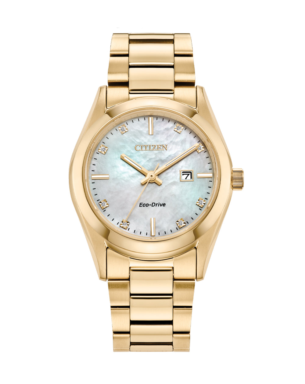 Citizen Eco-Drive Stainless Steel Mother of Pearl Dial Watch EW2702-59