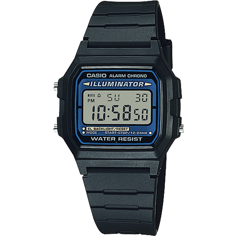 Casio Digital Black Resin Band Watch F105W-1AUZ - Main Image
