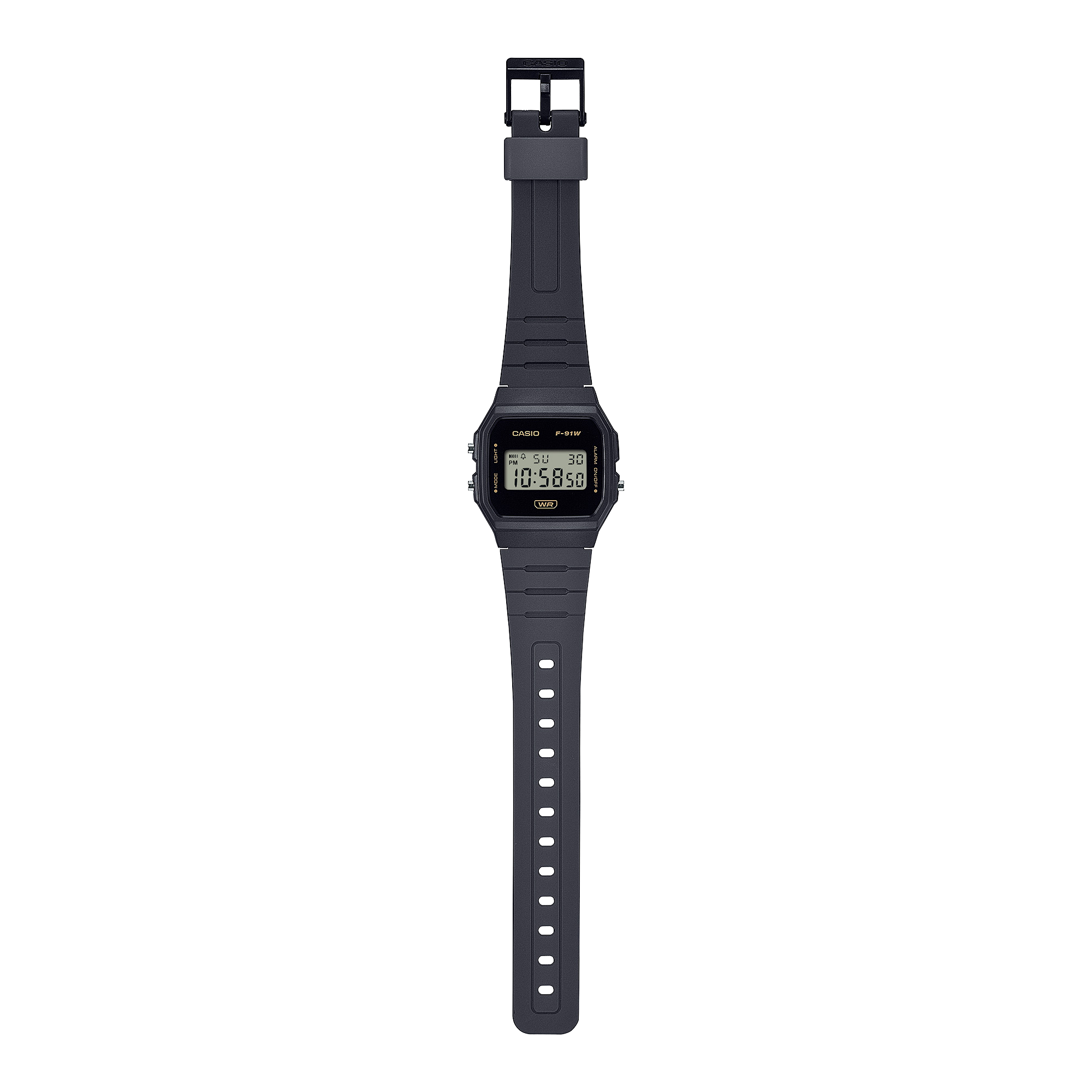 Casio Pop Black Resin Band Watch F91WB-8A