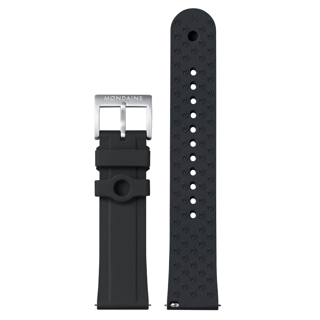 Mondaine Numeri White Dial Black Silicone Strap Watch MSN.4211B.RB