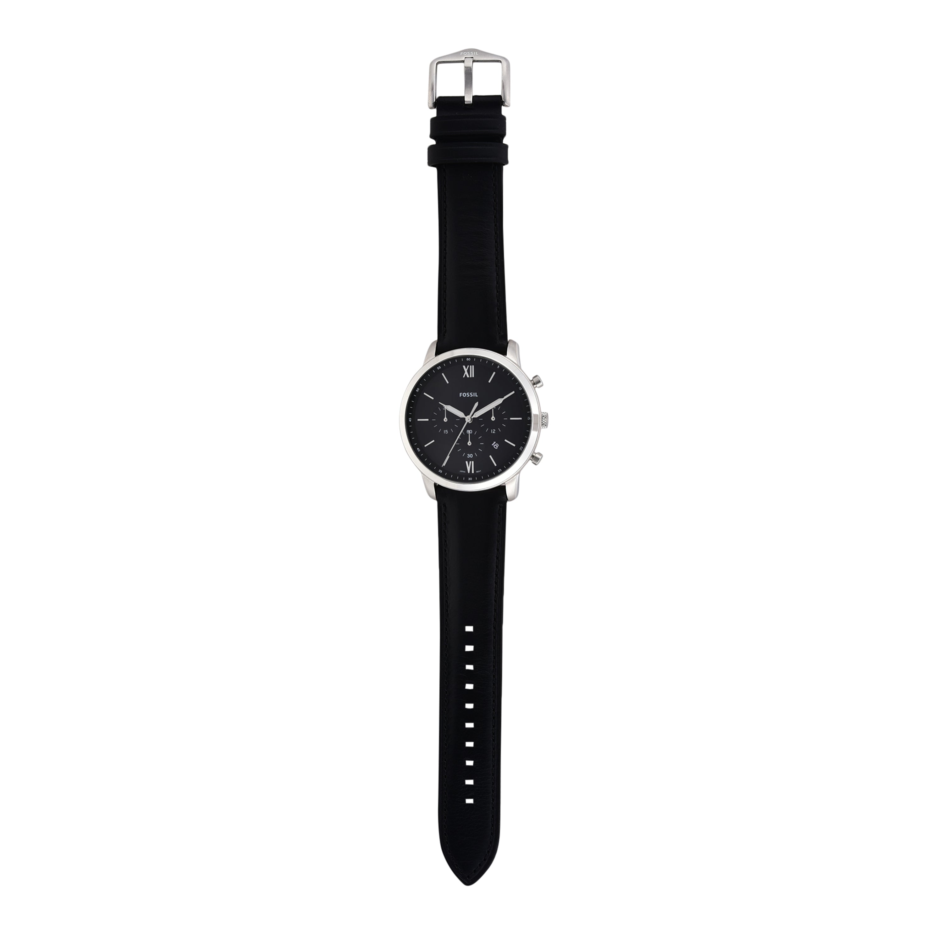 Fossil Neutra Chronograph Black Leather Watch FS5452