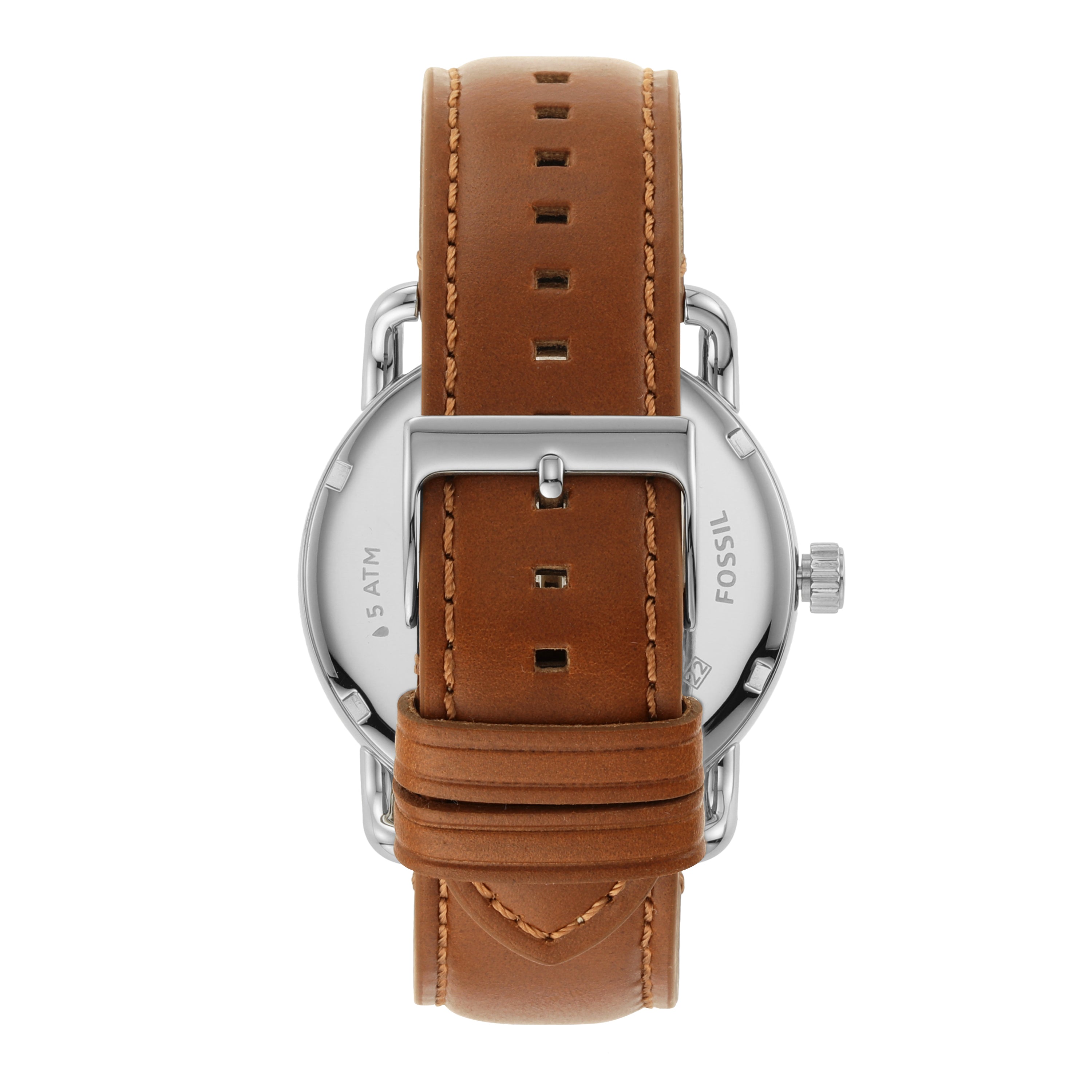Fossil Copeland Brown Leather Band Blue Dial Men's Watch FS5661