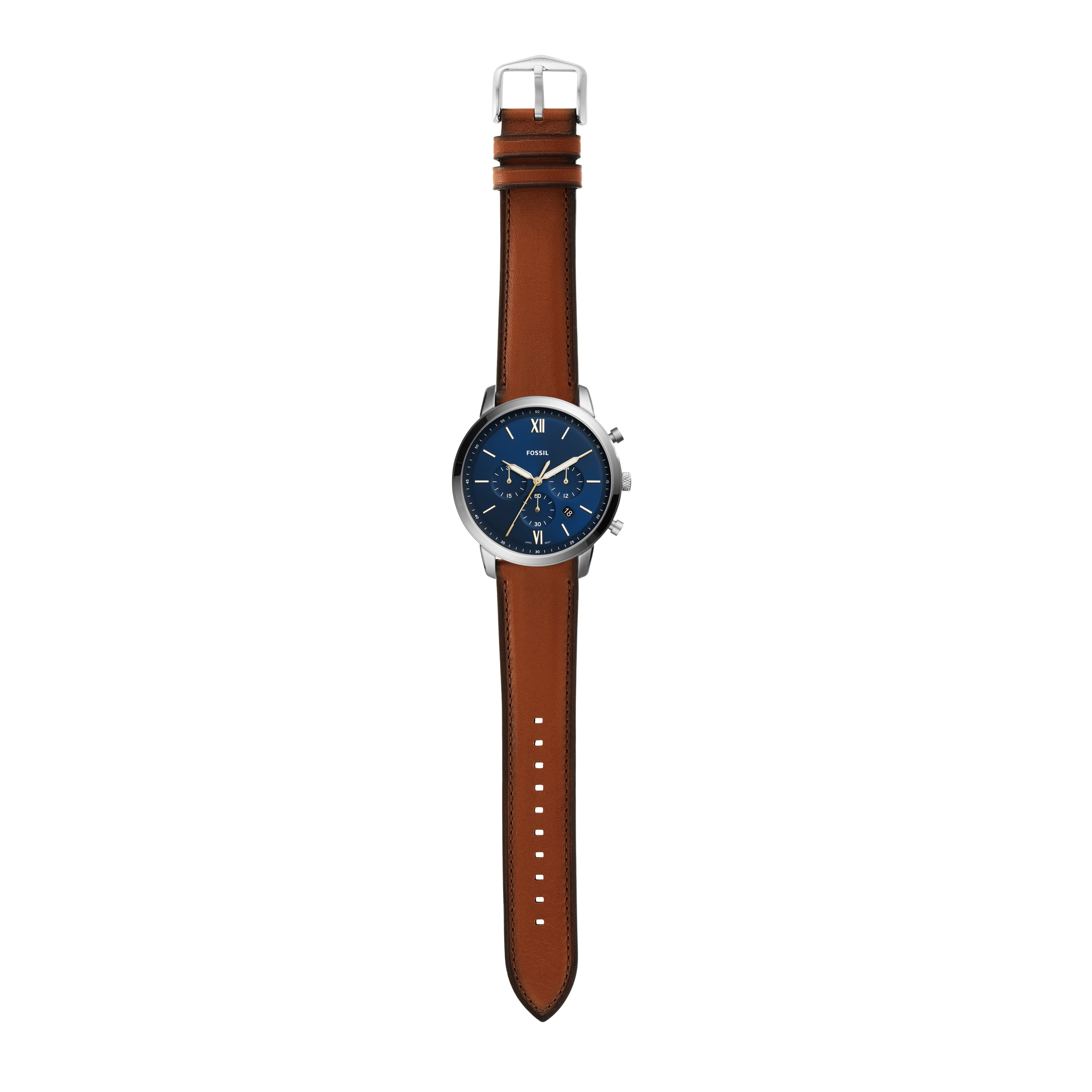 Fossil Neutra Chronograph Leather Watch & Matching Bracelet Set FS5708SET