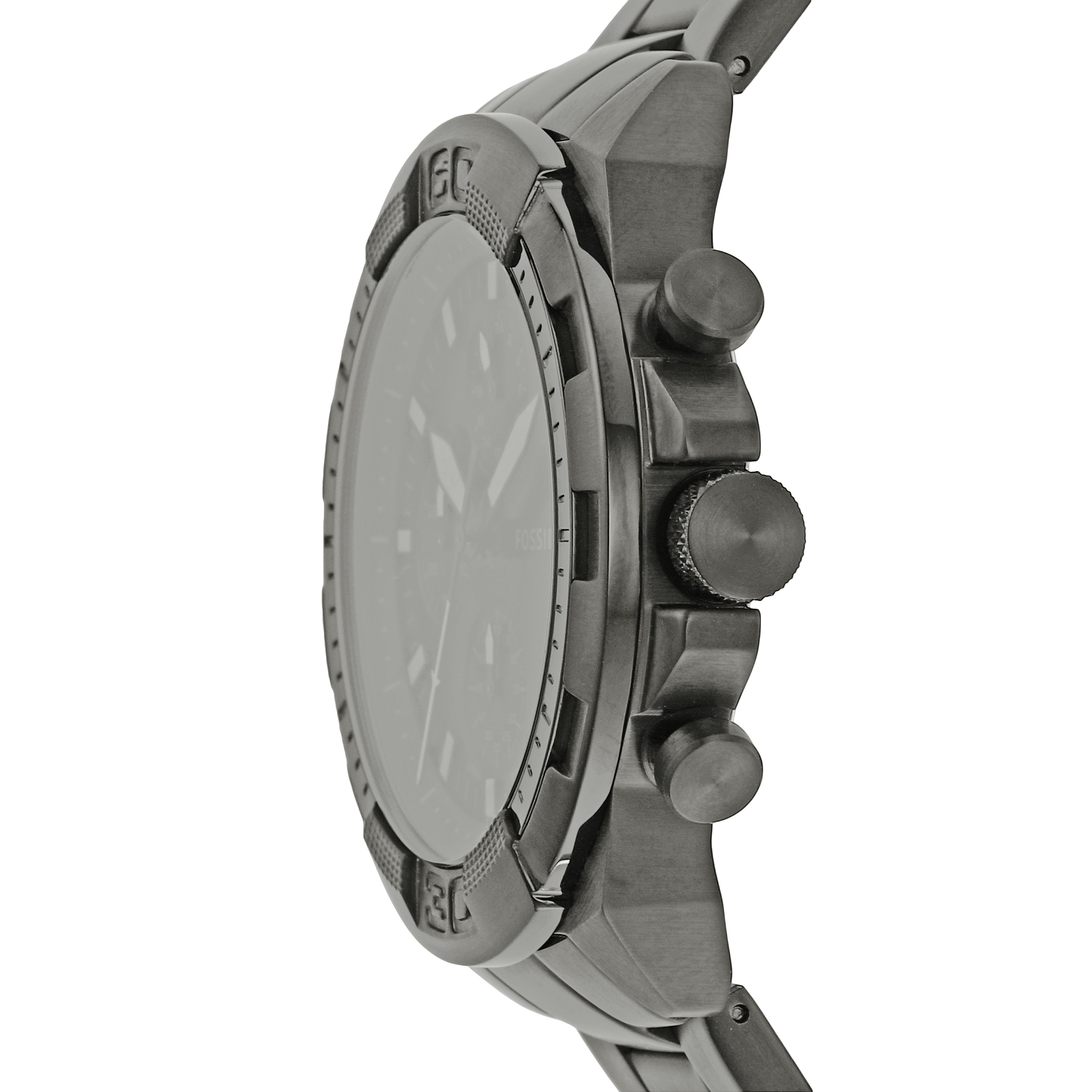 Fossil Bronson Chronograph Stainless Steel Black Dial Mens Watch FS5852