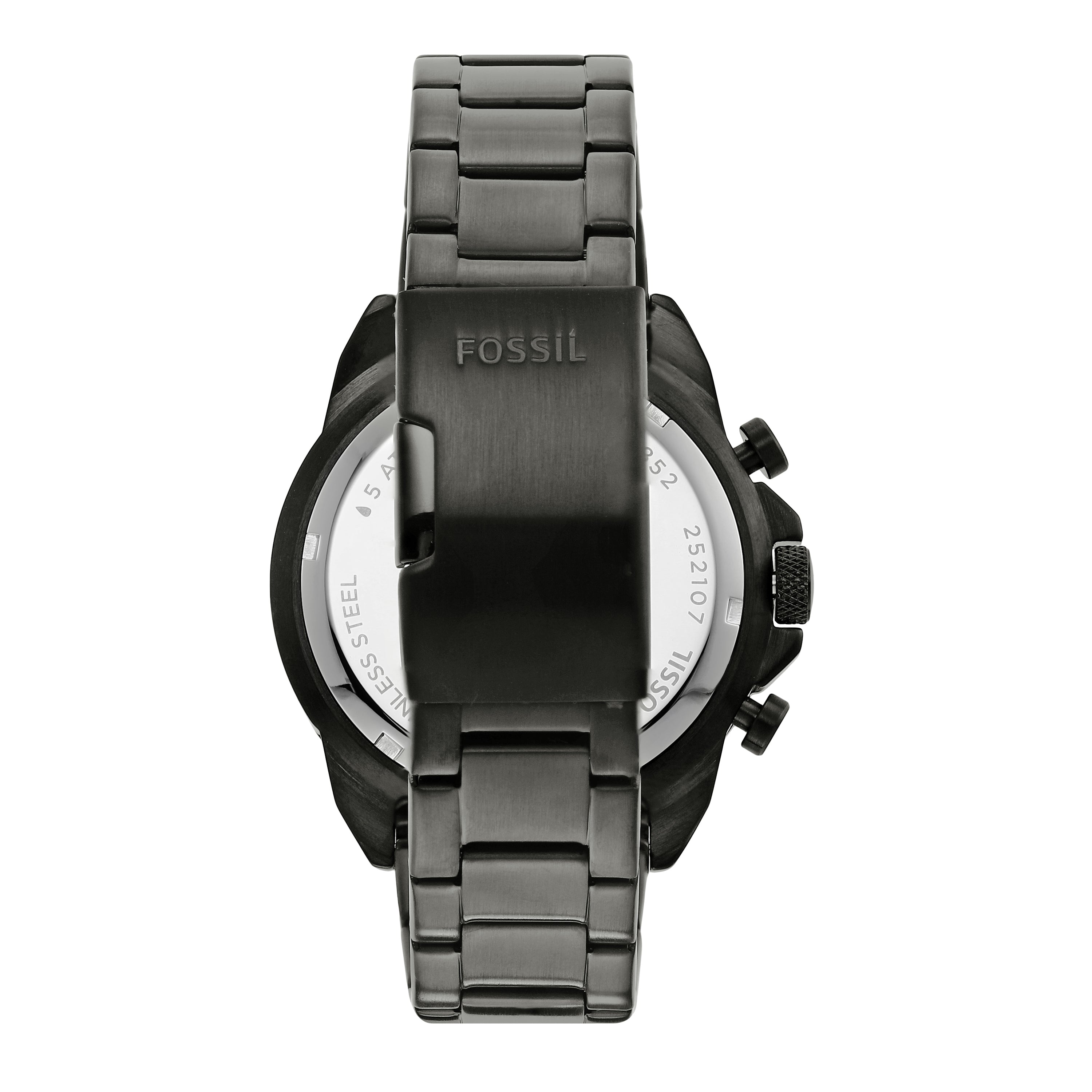 Fossil Bronson Chronograph Stainless Steel Black Dial Mens Watch FS5852