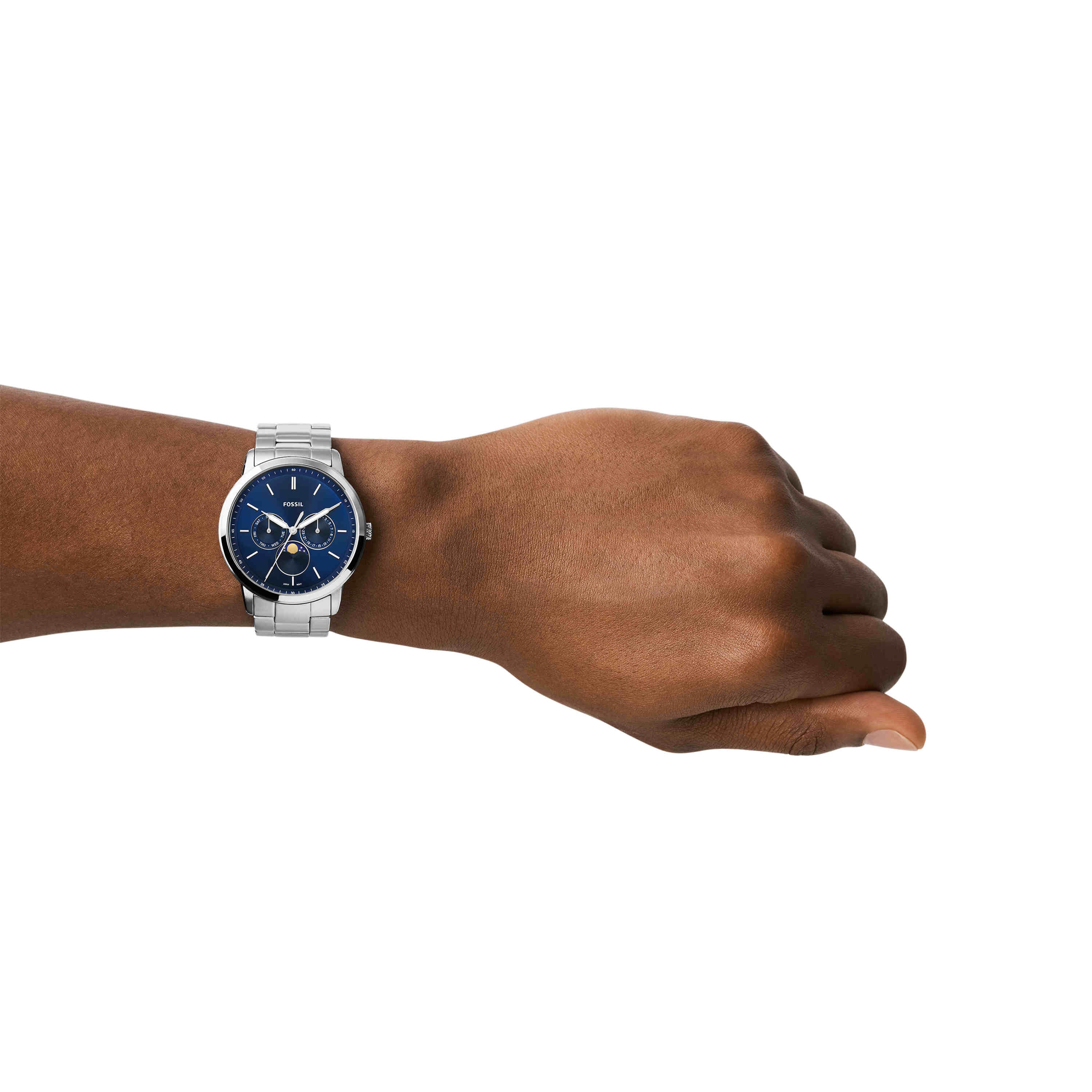 Fossil Neutra Moonphase Blue Dial Stainless Steel Watch FS5907