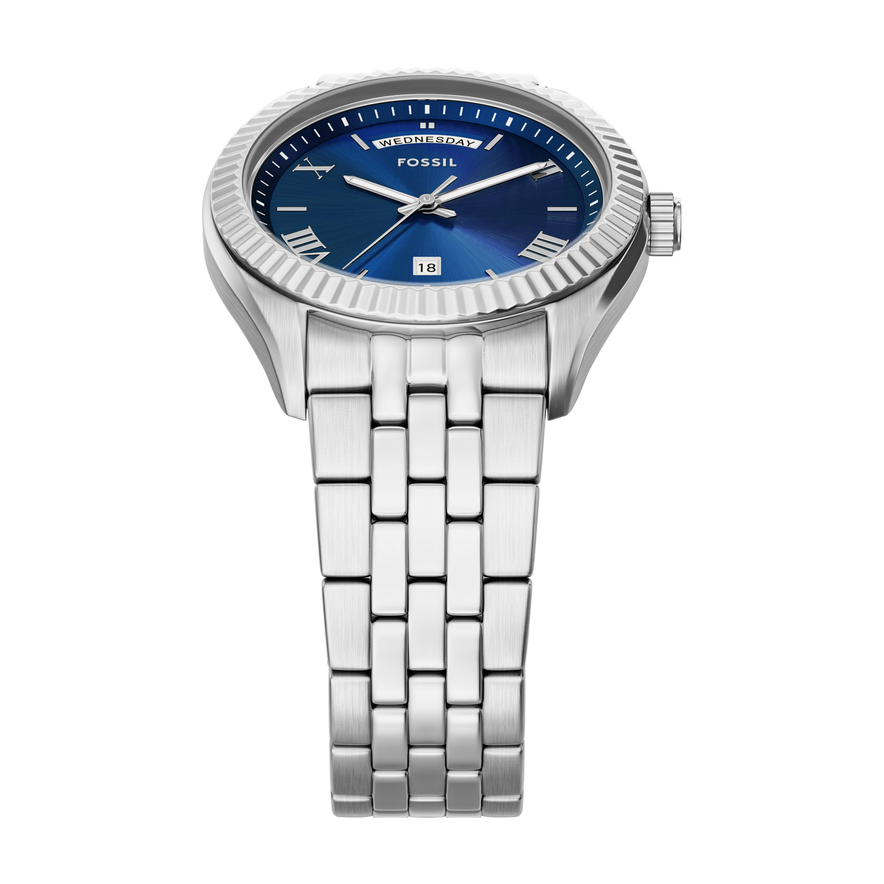 Fossil Campbell Three Hand Stainless Steel Watch FS6140