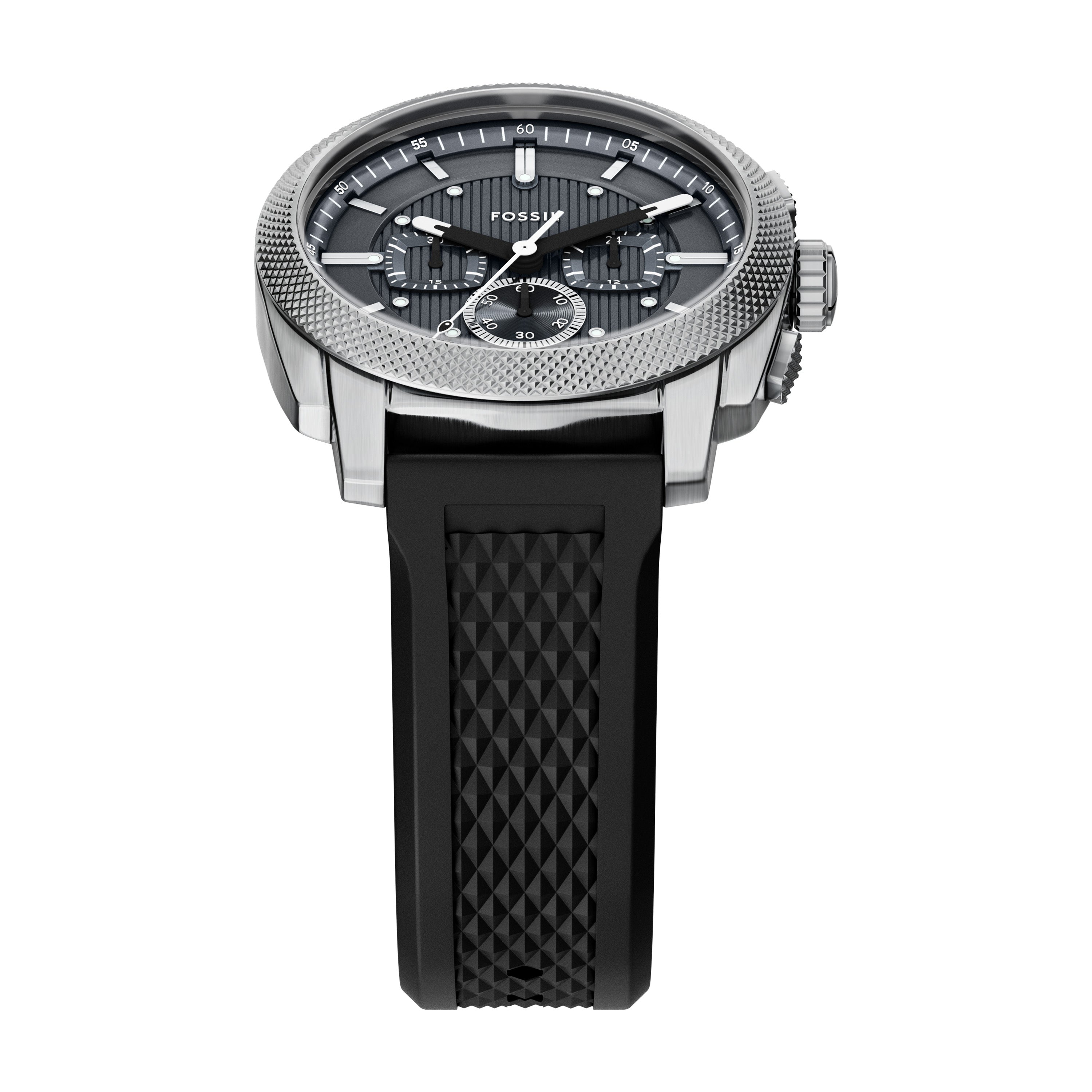 Fossil Machine Chronograph Black Silicone Watch FS6145SET