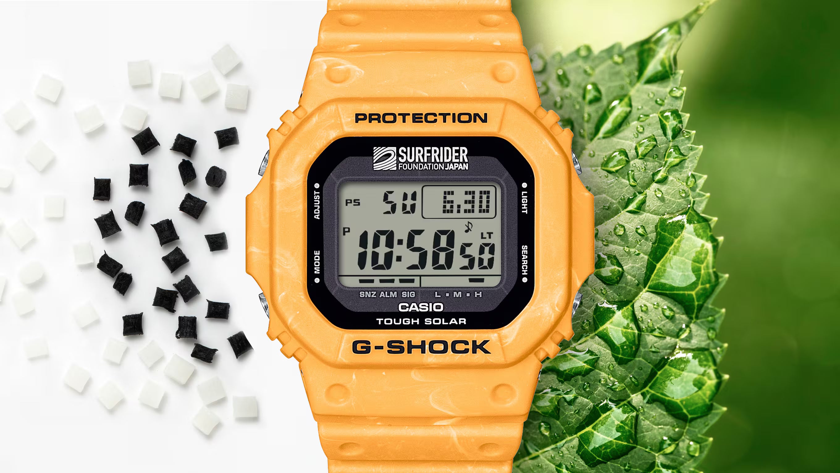 G-Shock Tough Solar Surfrider Foundation Yellow Case Watch G5600SFJ-9D