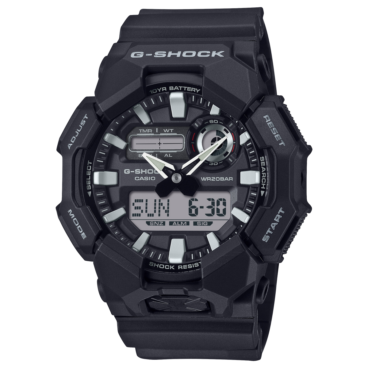 G-Shock Analog Digital Black Resin Band Watch GA010-1A