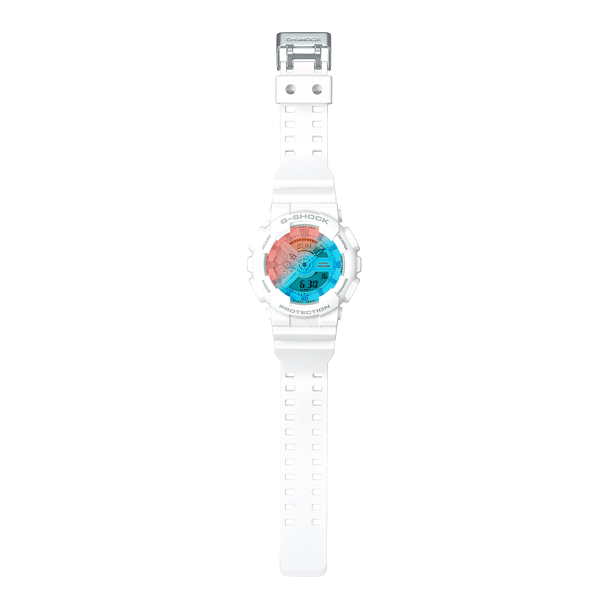 G-Shock Analog Digital White Resin Band Watch GA110TL-7A