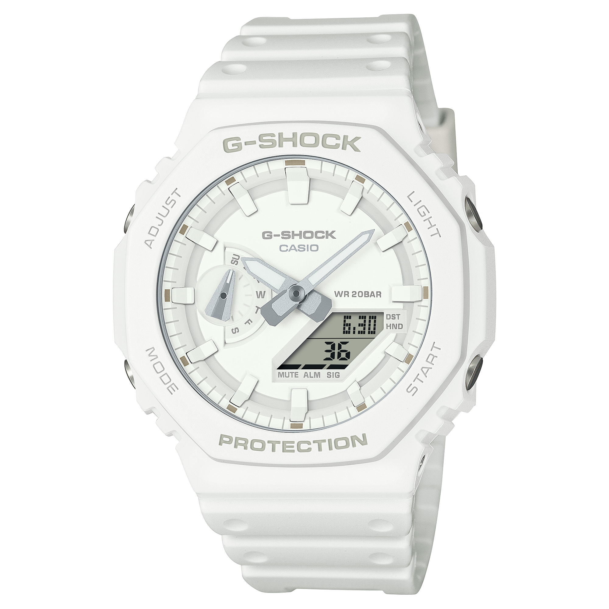 G-Shock CasiOak All White Watch GA2100-7A7 G-Shock CasiOak All White Watch GA2100-7A7
