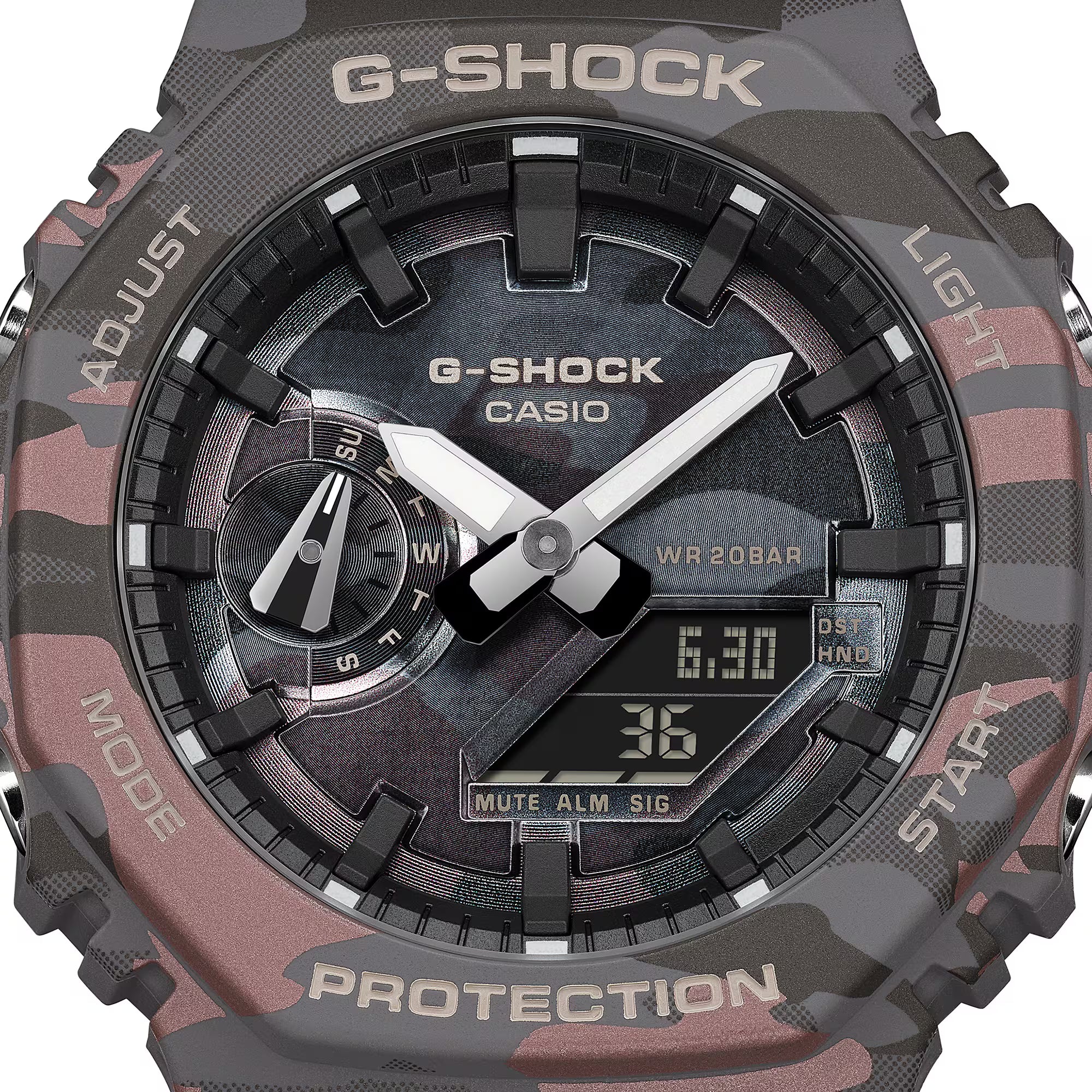 G-Shock Analog Digital Camouflage Resin Band and Dial Watch GA2100CMD-8A
