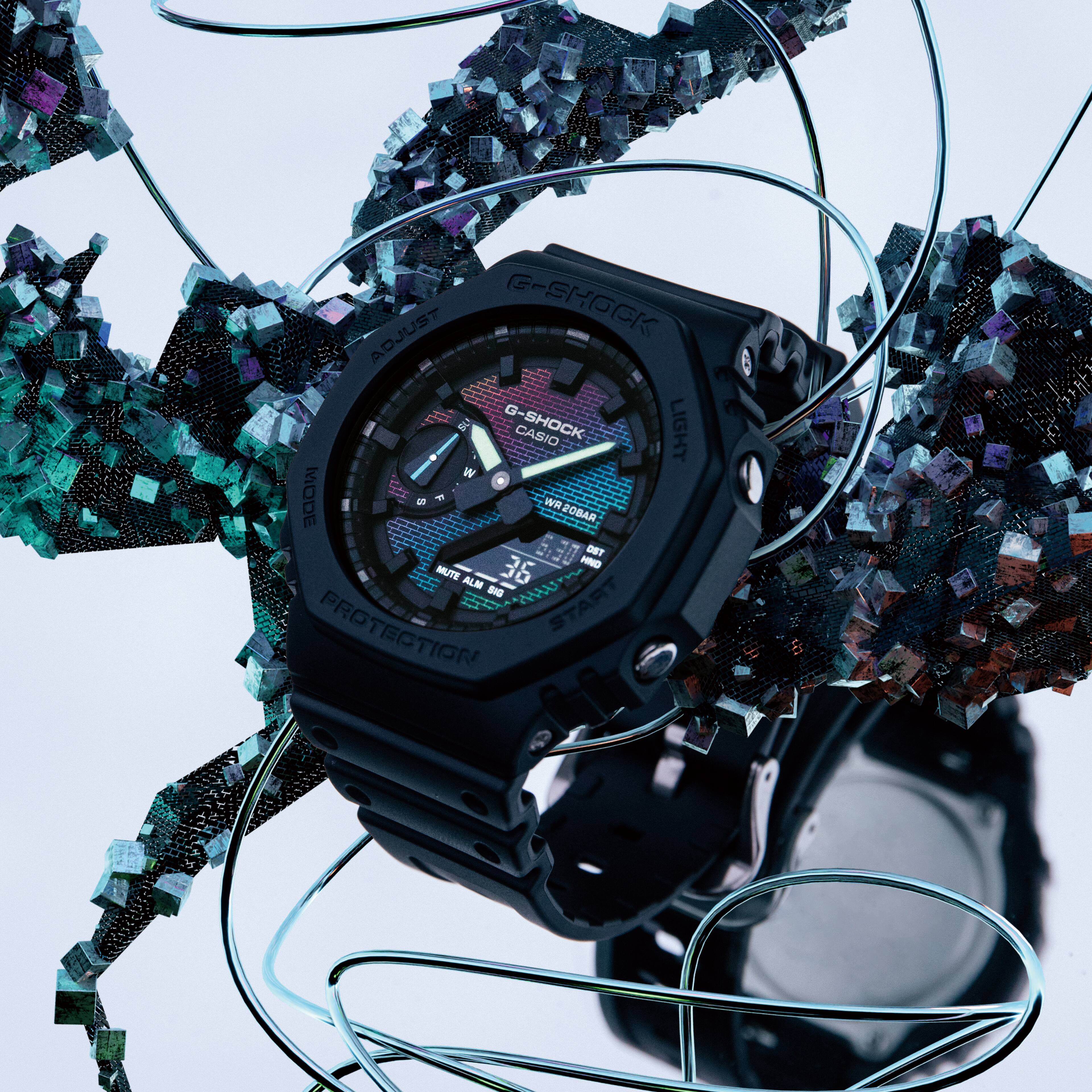 G-Shock Analog Digital Black Resin Band Watch GA2100RW-1A