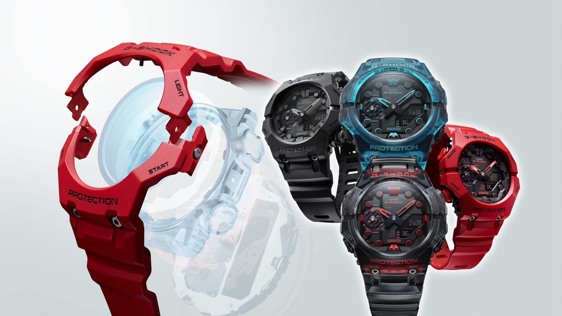G-Shock Analog Digital DUO Blue Resin Band Watch GAB001G-2A