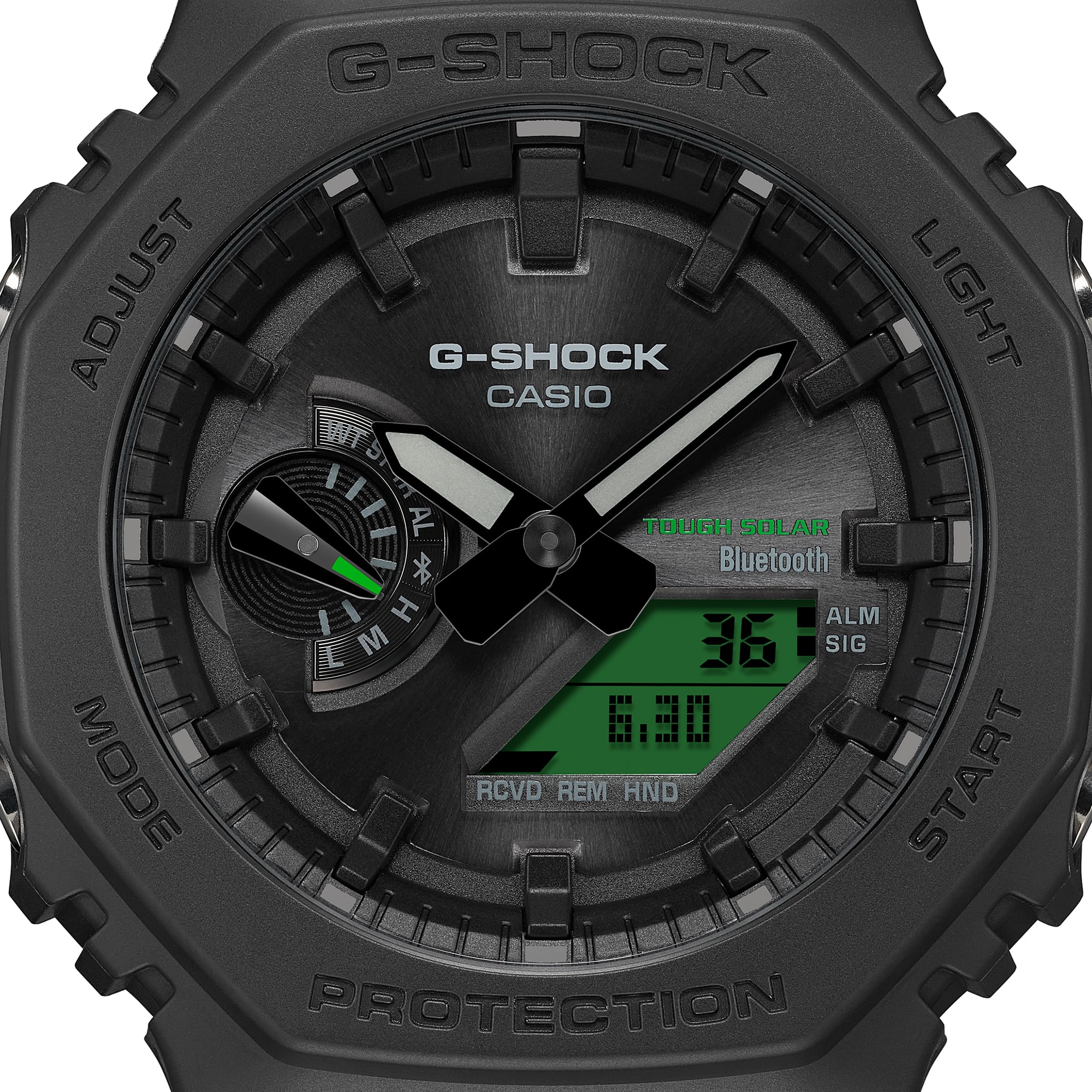 G-Shock Black and Electro Green GAB2100BEG-1A