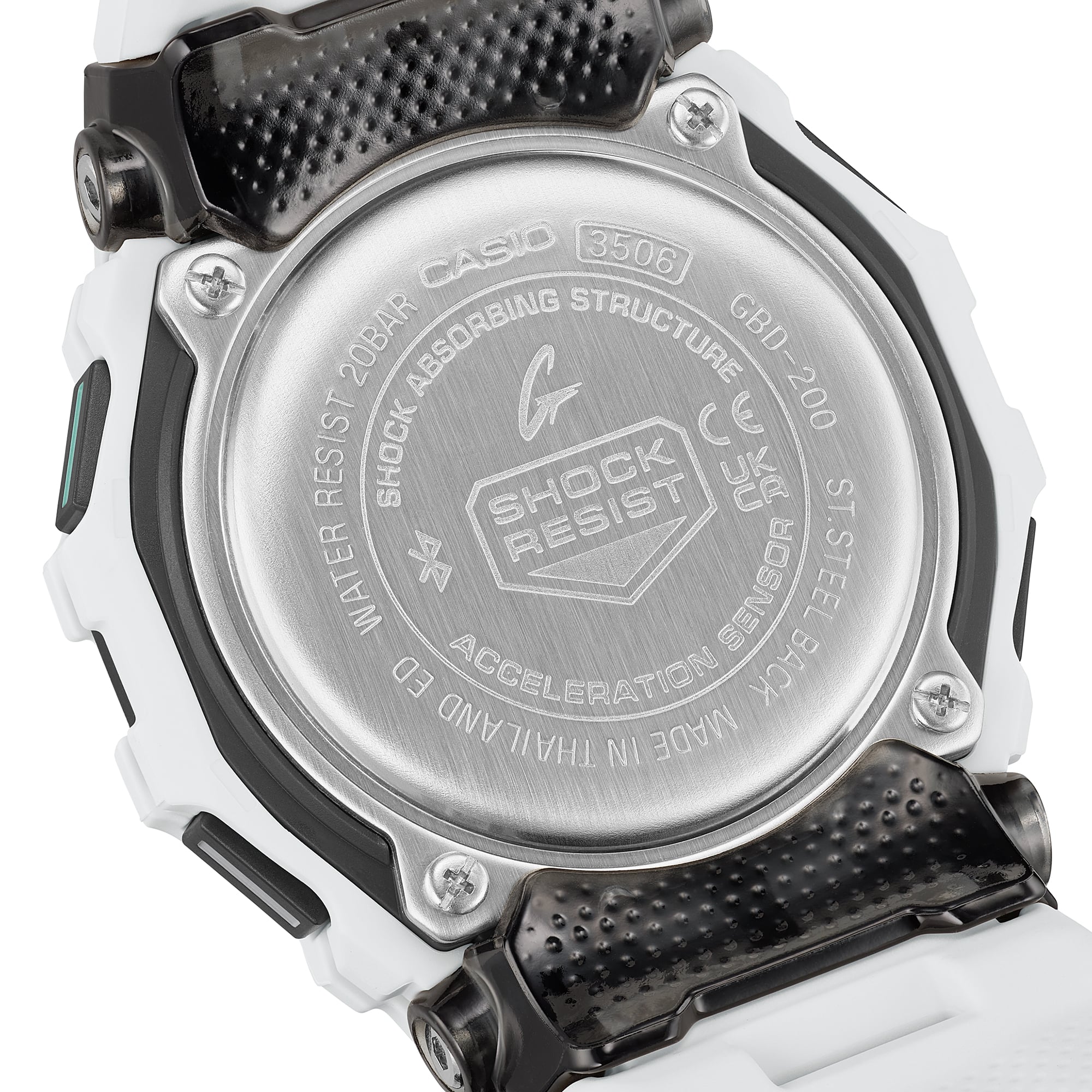 G-Shock Digital Squad White Resin Band Watch GBD200-7D