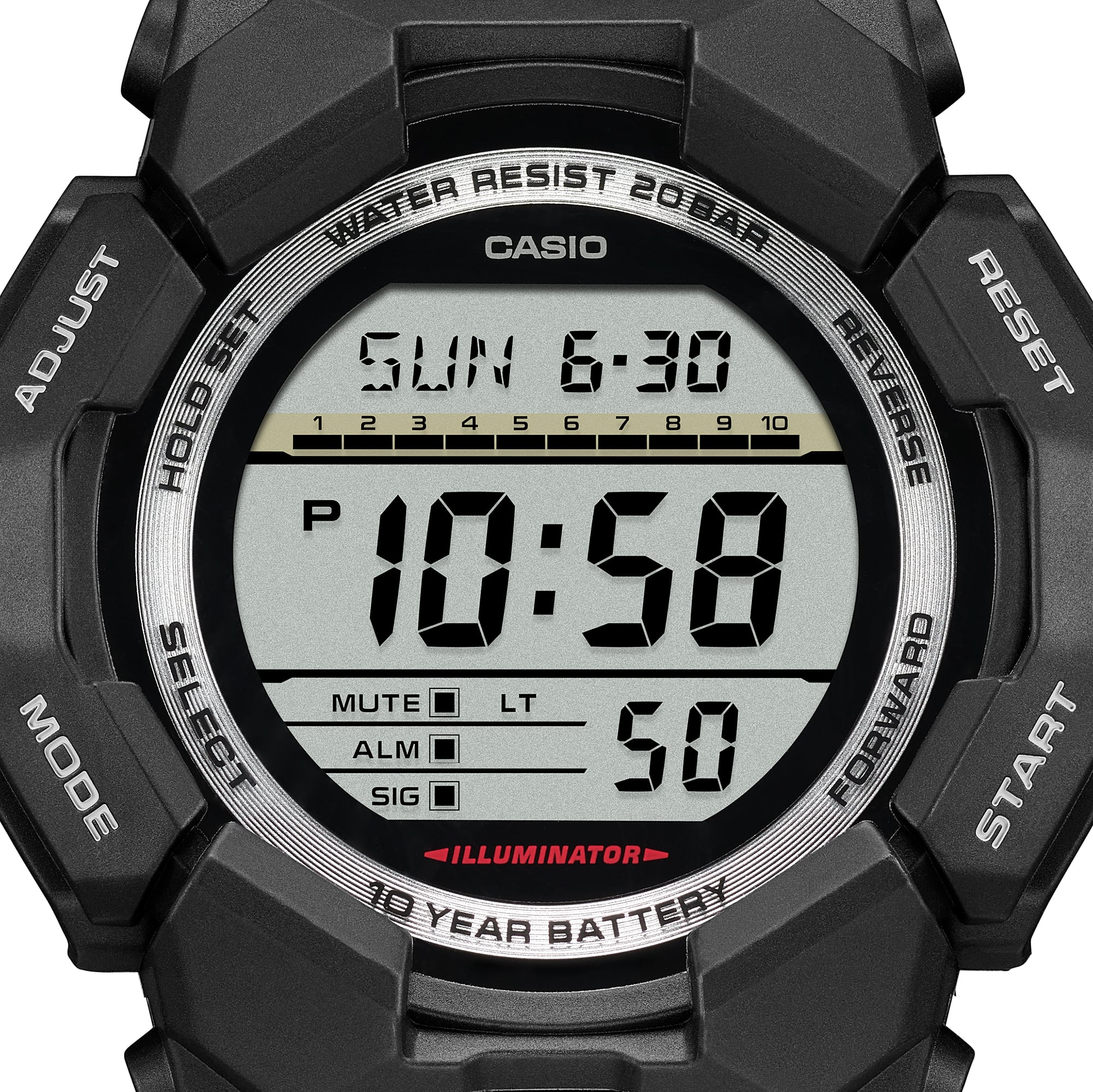 G-Shock Digital Black Resin Band Watch GD010-1D