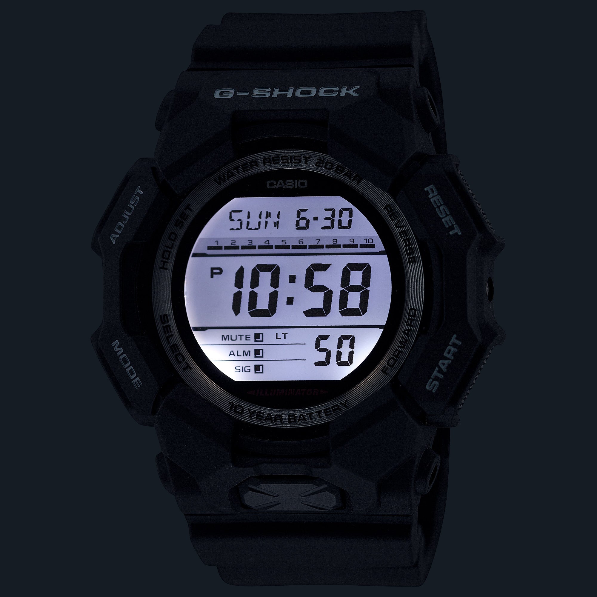 G-Shock Digital Black Resin Band Watch GD010-1D