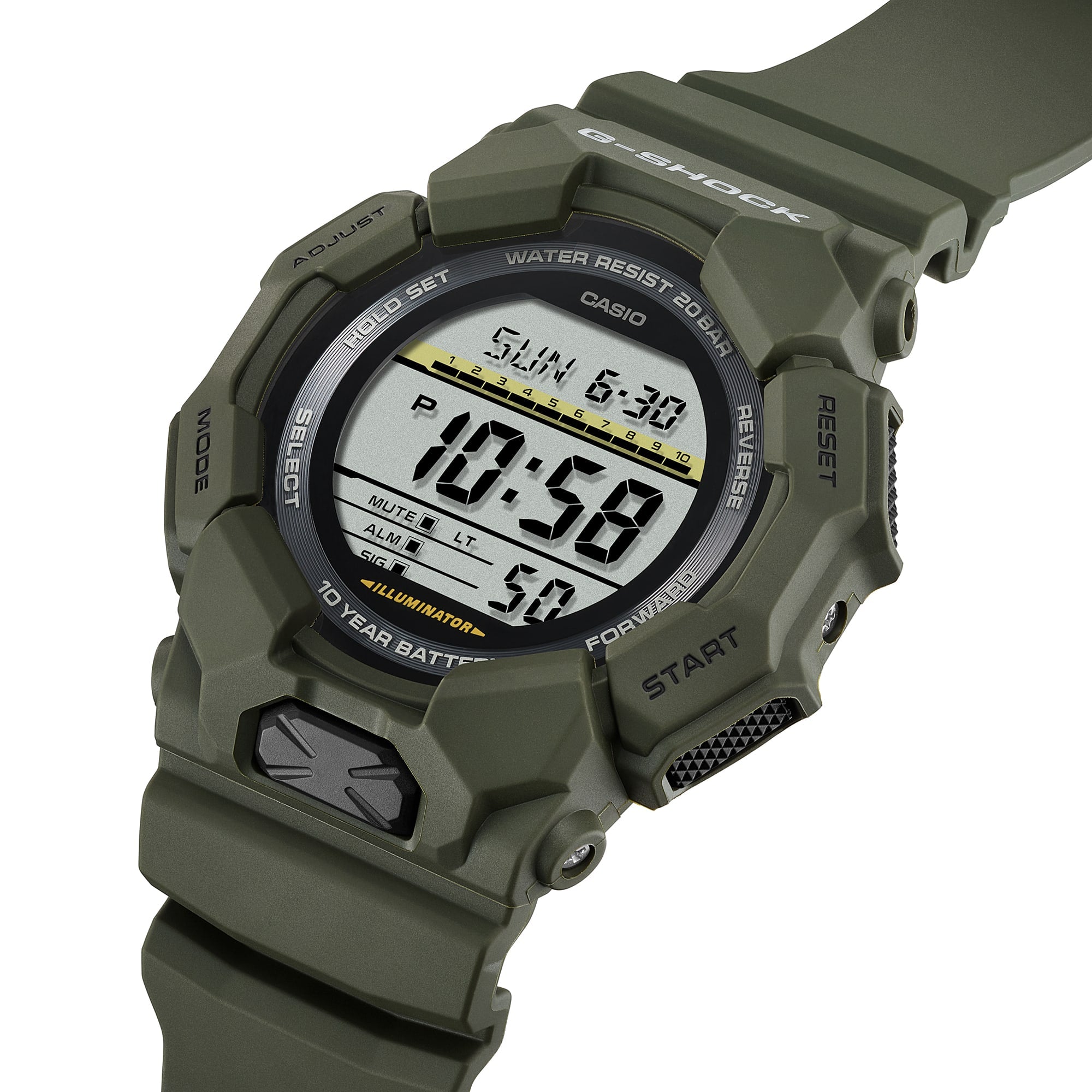 G-Shock Digital Green Resin Band Watch GD010-3D
