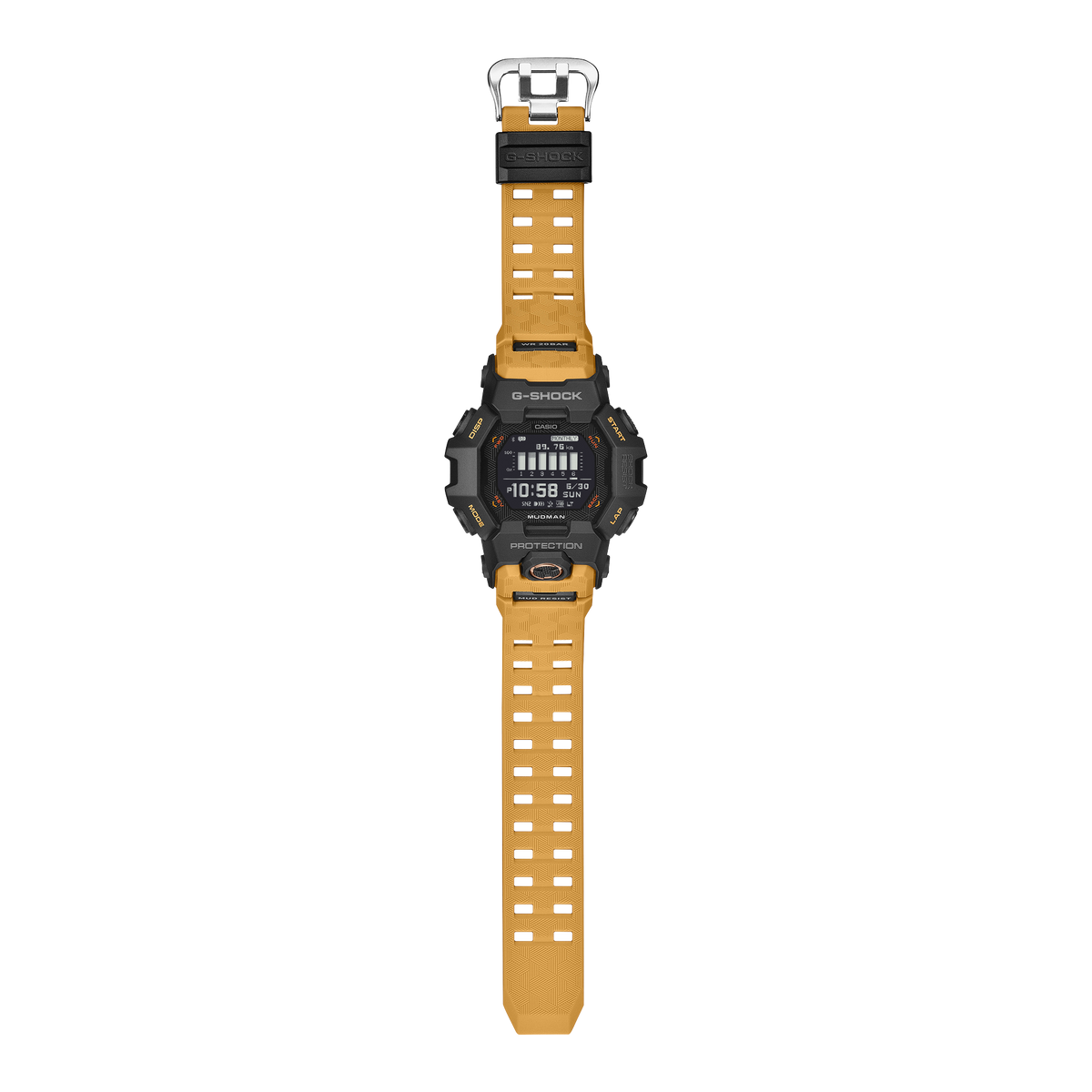G-Shock Master of G Mudman Digital Yellow Resin Band Watch GDGB100-1A5