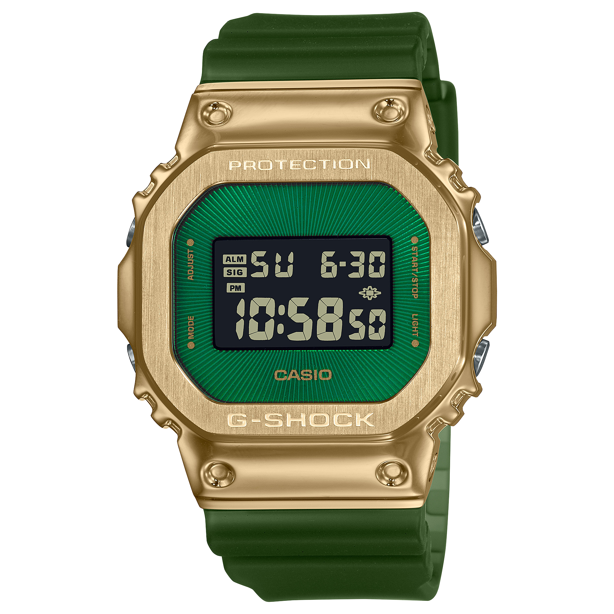 G-Shock Digital Green Resin Band Watch GM5600CL-3D