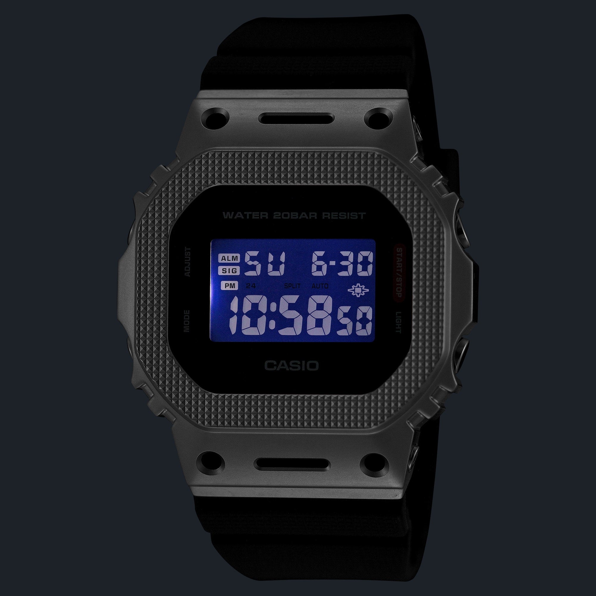G-Shock Digital Modern Industrial Black Resin Band Watch GM5600BM-1D