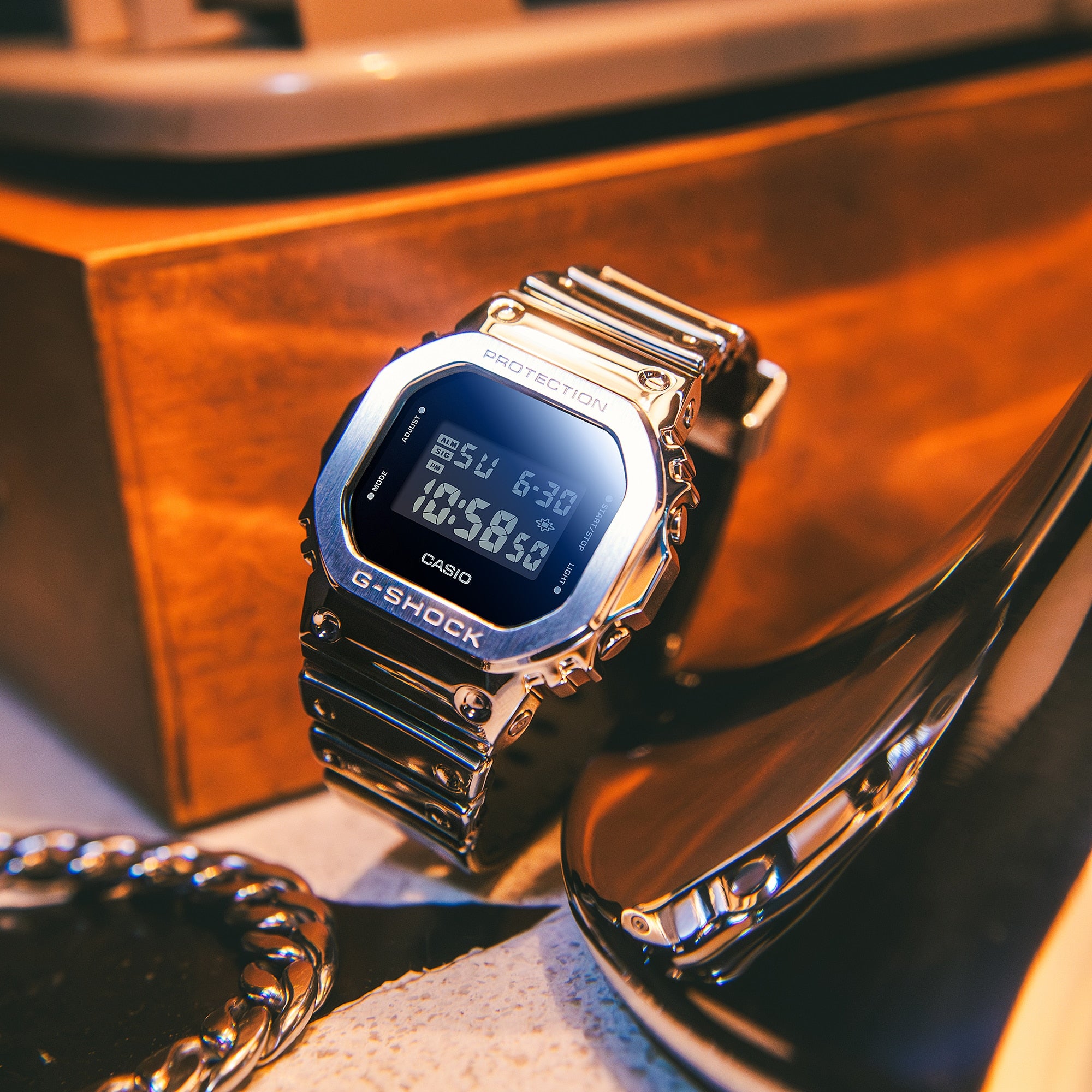 G-Shock G-Steel Black Dial Stainless Steel Watch GM5600YM-8D
