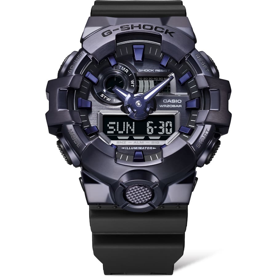 G-Shock G-Steel Purple Dial Black Resin Band Watch GM700P-6A