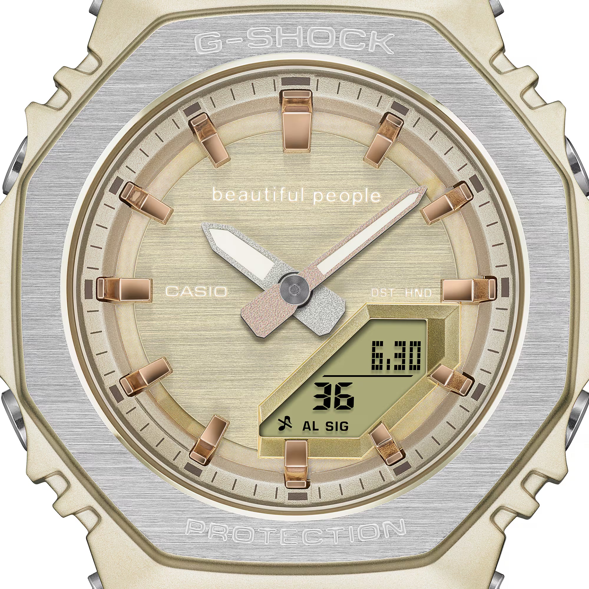 G-Shock x Beautiful People Golden Dial Brown Resin Band Watch GMS2110BP-5A