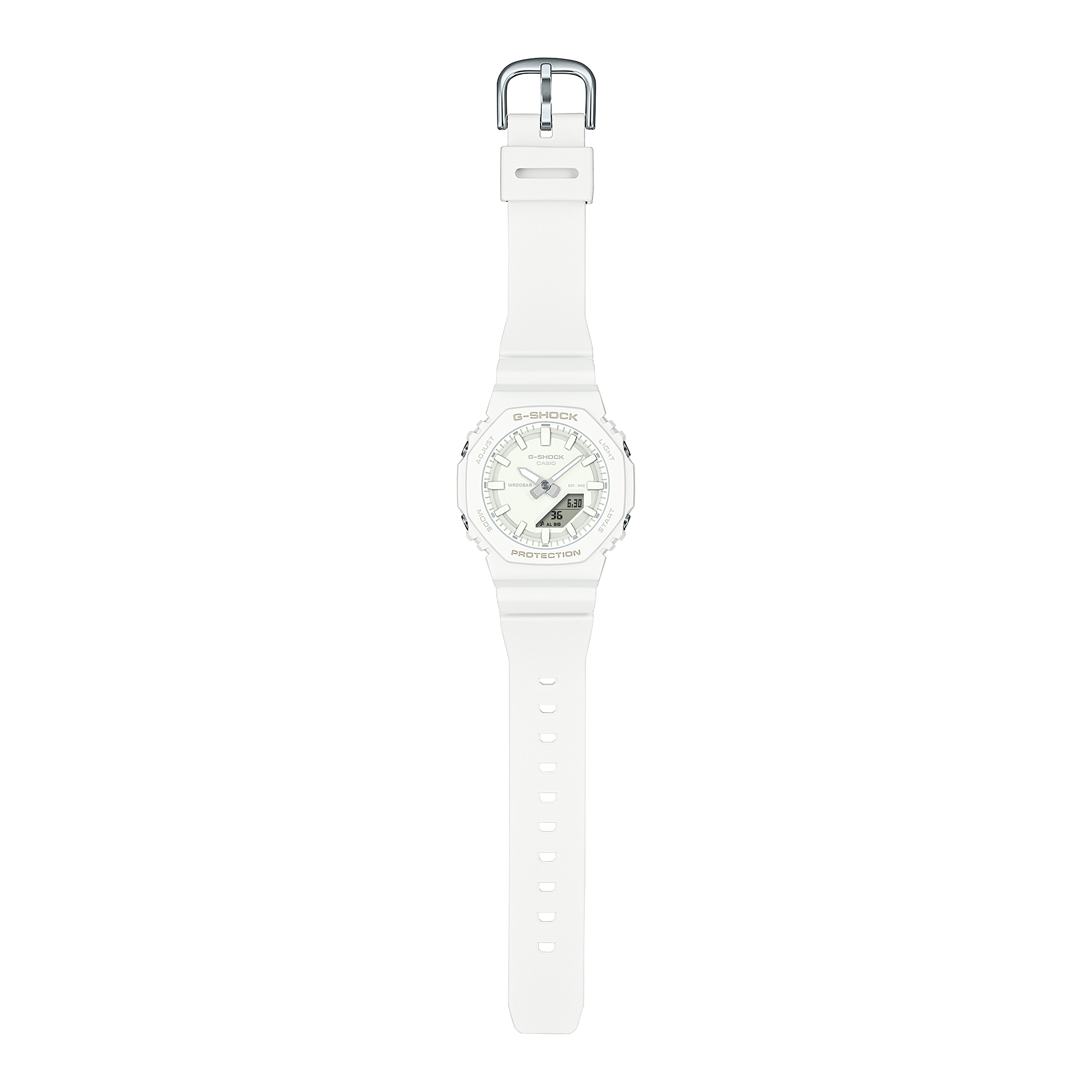 G-Shock All White CasiOak Ladies Watch GMAP2100-7A