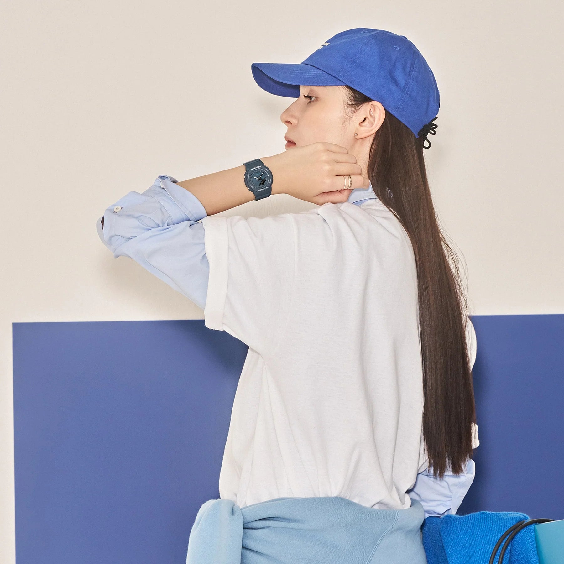 G-Shock Slim CasiOak Digital Navy Blue Watch GMAP2100BA-2A