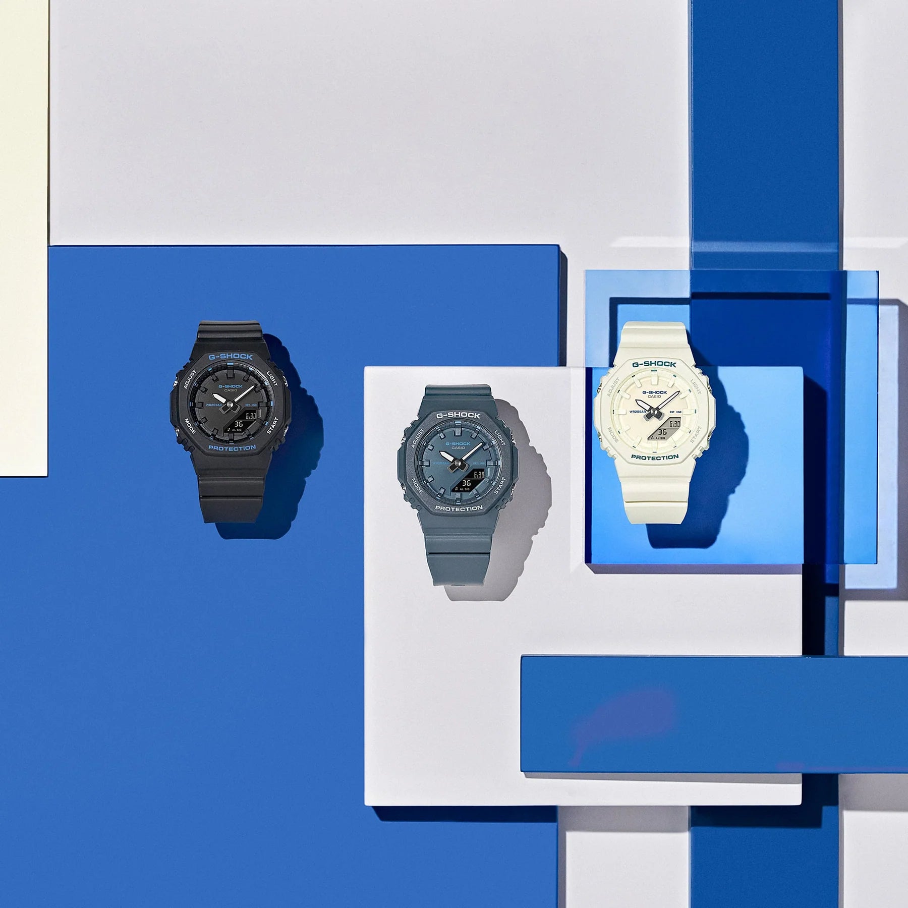 G-Shock Slim CasiOak Digital Ivory White Watch GMAP2100BA-7A