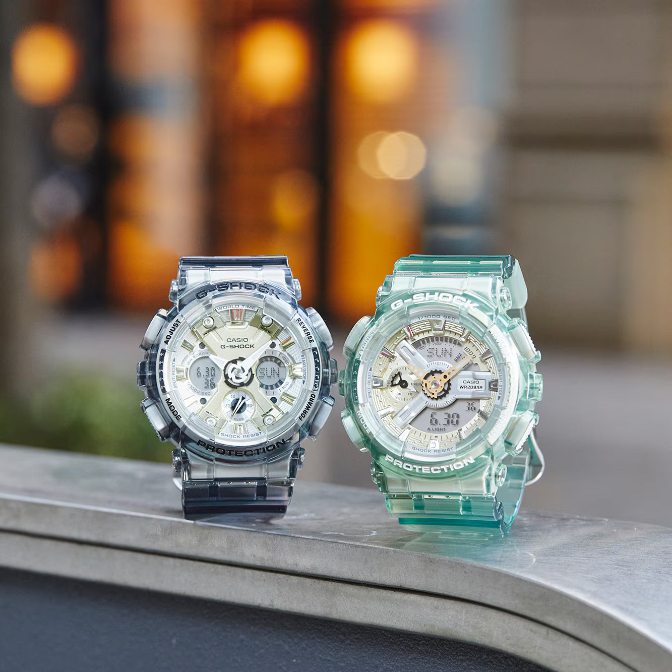G-Shock Analog Digital Grey Skeleton Band Watch GMAS120120GS-8A