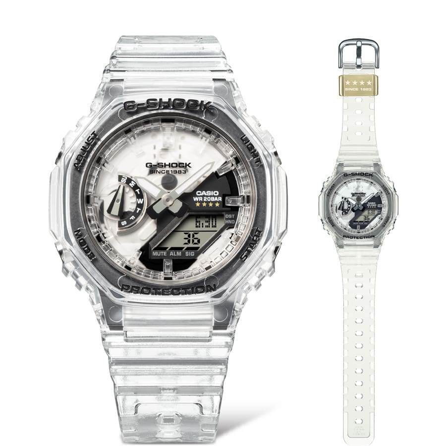 G-Shock Analog Digital Transparent Resin Band Watch GMAS2140RX-7A