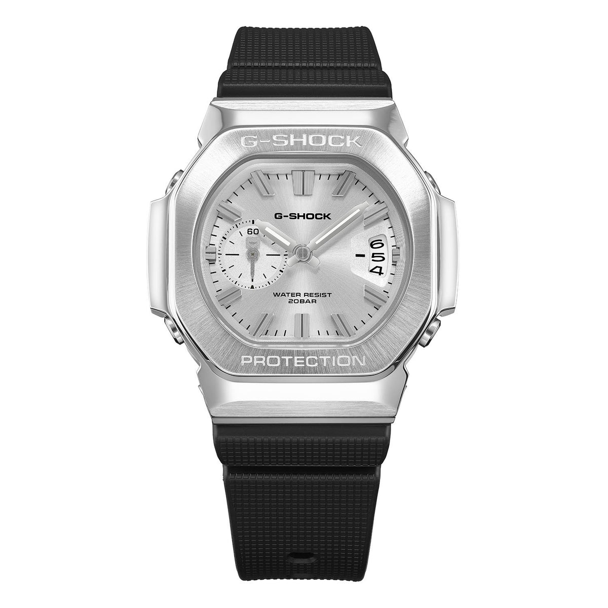 G-Shock 2500 Series Silver GMC2500-1A8 analogue watch, front view