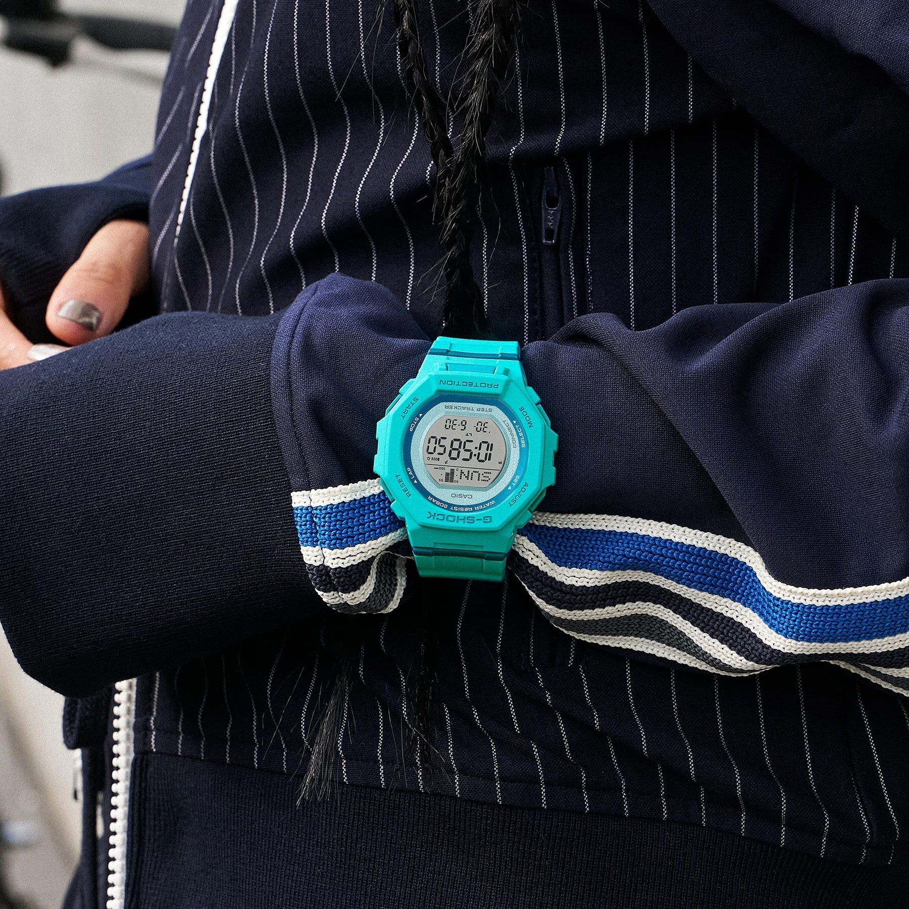 G-Shock G-Squad Turquoise Resin Band Watch GMDB300SC-2D