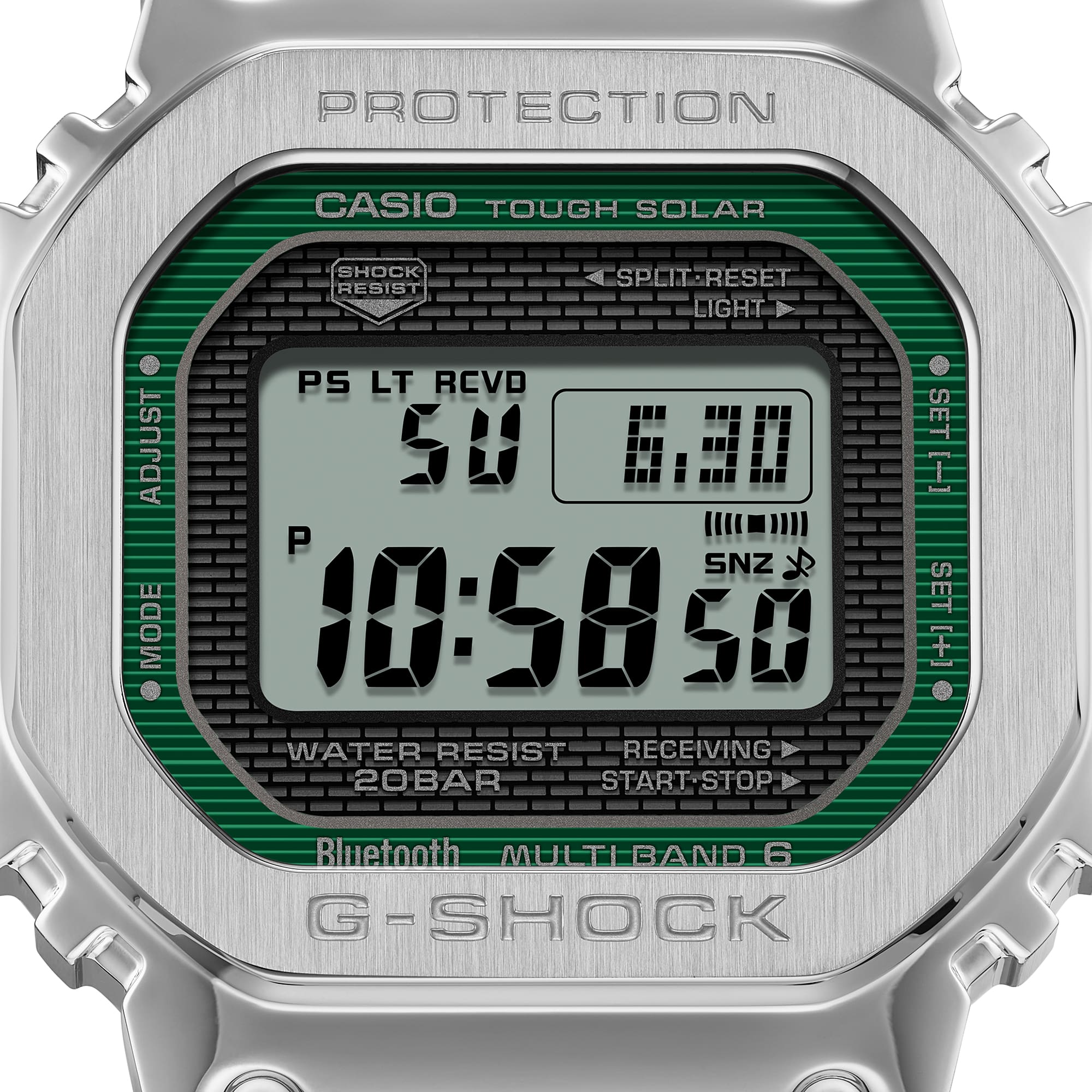 G-Shock Full Metal Grey Dial Silver Stainless Steel Watch GMWB5000D-3D