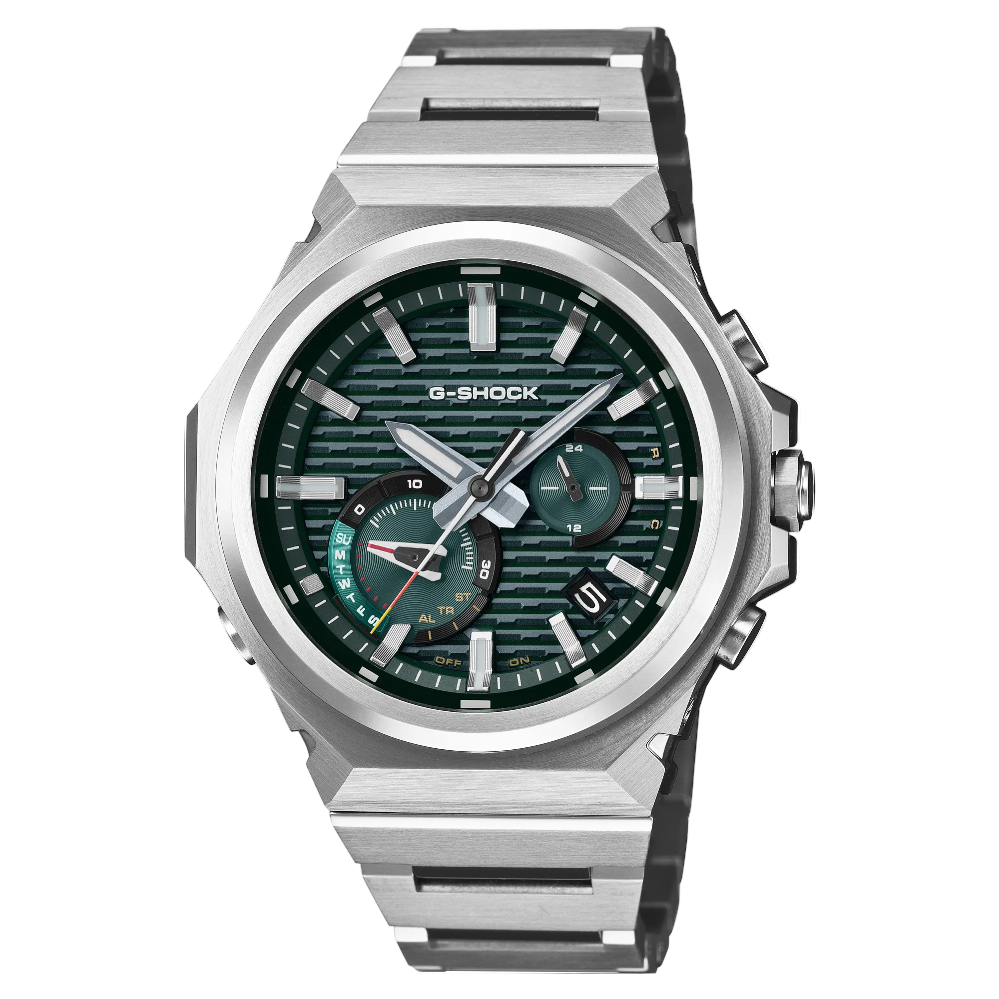 G-Shock G-Steel Green Dial Stainless Steel Watch GSTB1000D-3A
