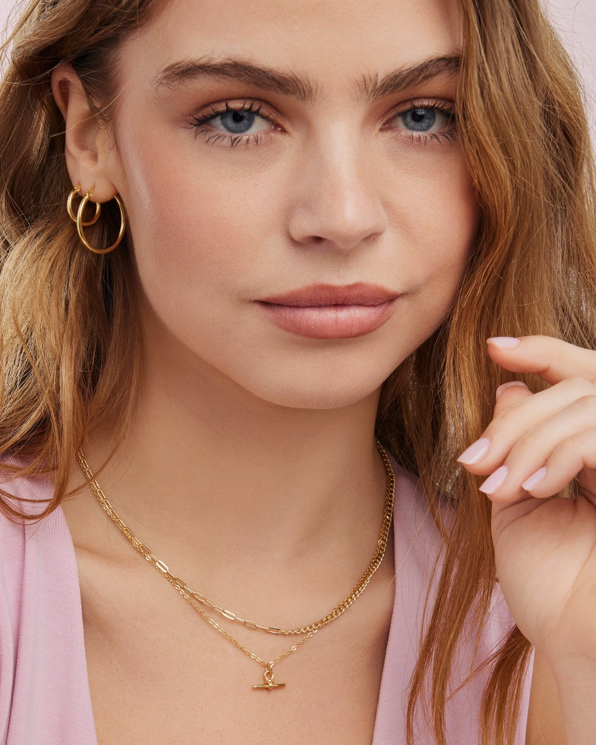 Gold Vermeil Icon 14K Gold Vermeil Plain 20mm Hoop Earrings GVE0013Y GVE0013Y view 3