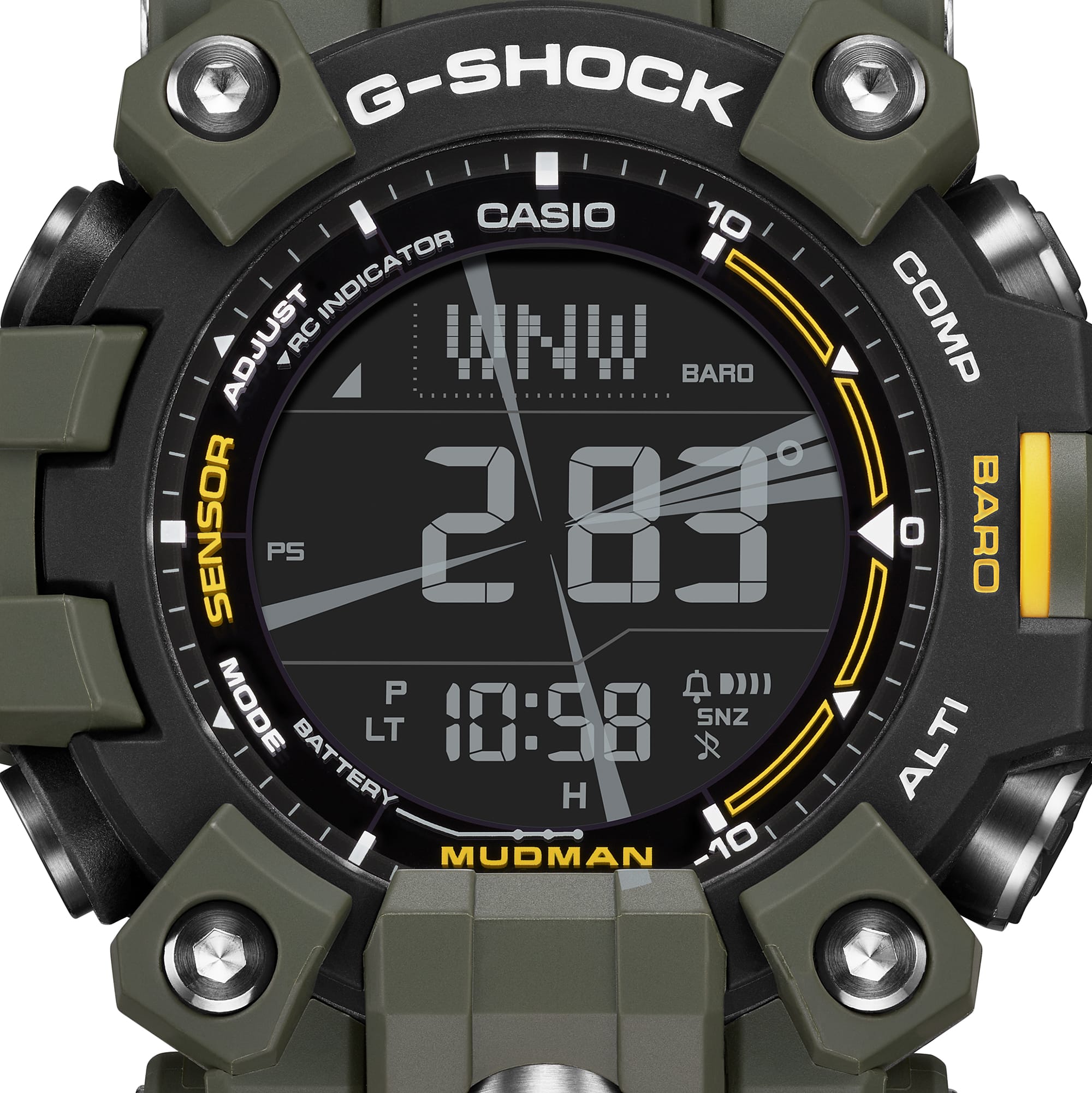 G-Shock Master of G-Land Mudman Green Resin Band Watch GW9500-3D