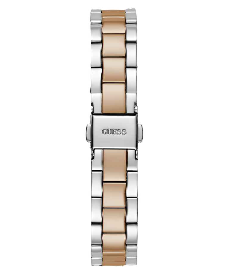 Guess Mini Luna Silver Dial Two Tone Stainless Steel Watch GW0687L3