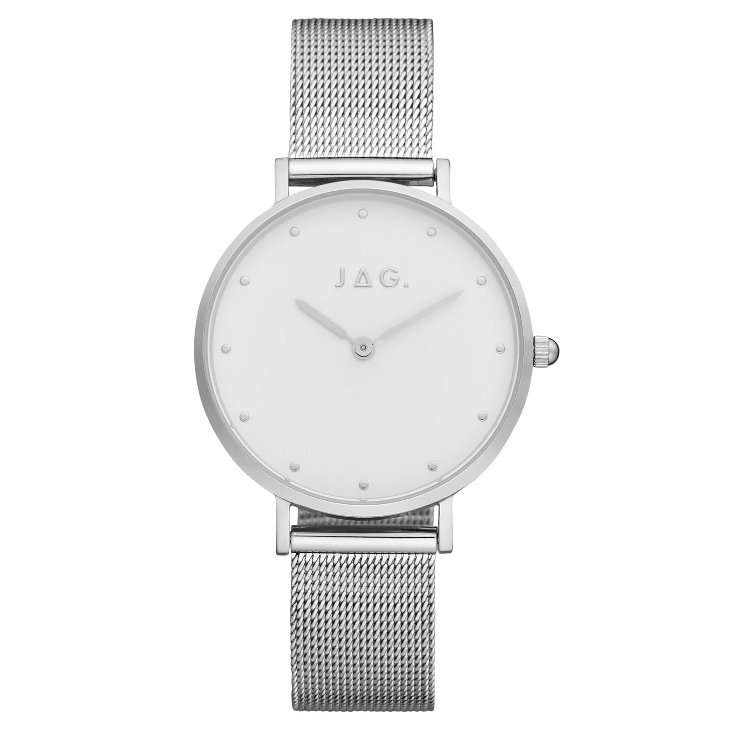 Jag Alice Silver Stainless Steel 32mm Women’s Casual Watch