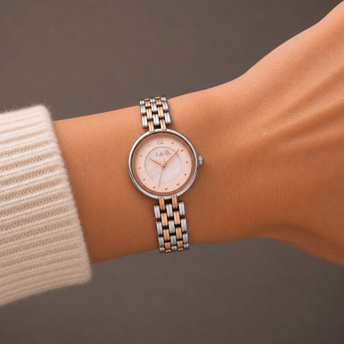 JAG Iluka Womens Pink MOP Dial 30mm Two-Tone Watch J3025A