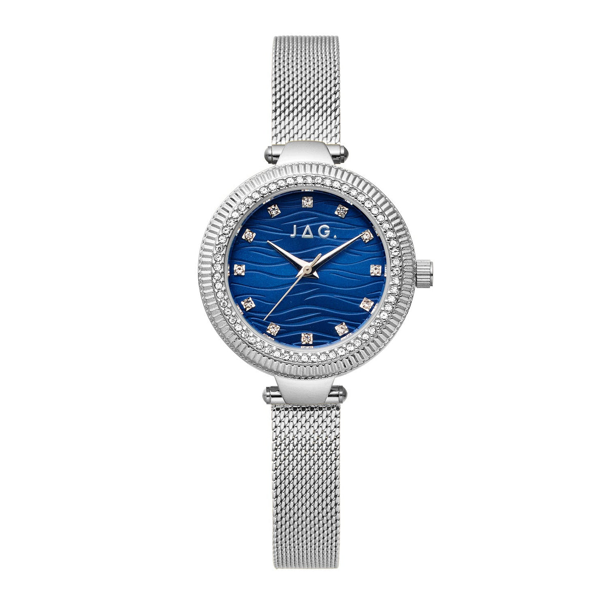 Jag Maddy Blue Dial Silver Steel Womens Watch J3065A front packshot