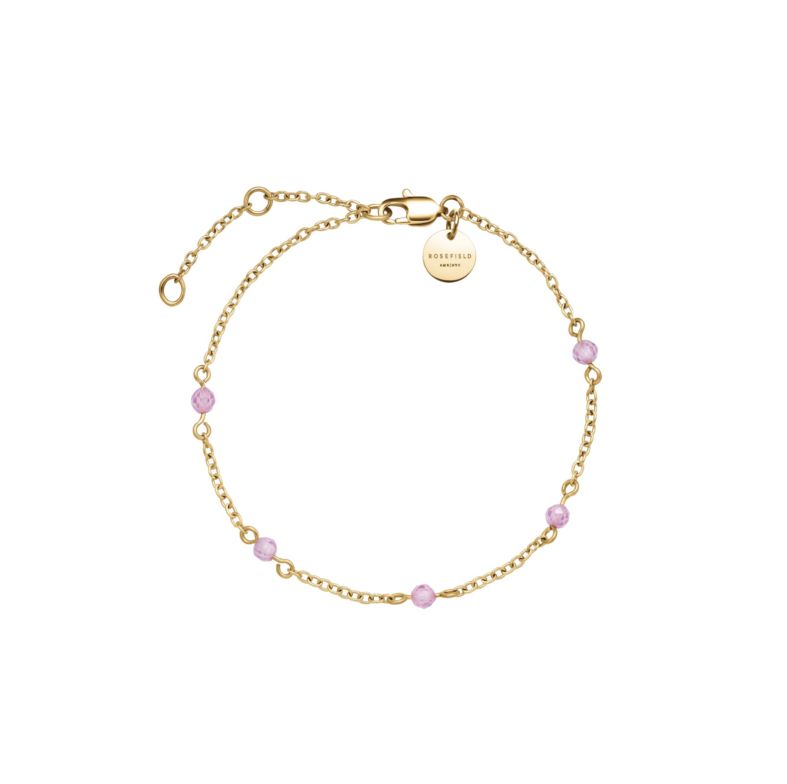 Rosefield Pink 5 Stone Bracelet JBPSG-J813